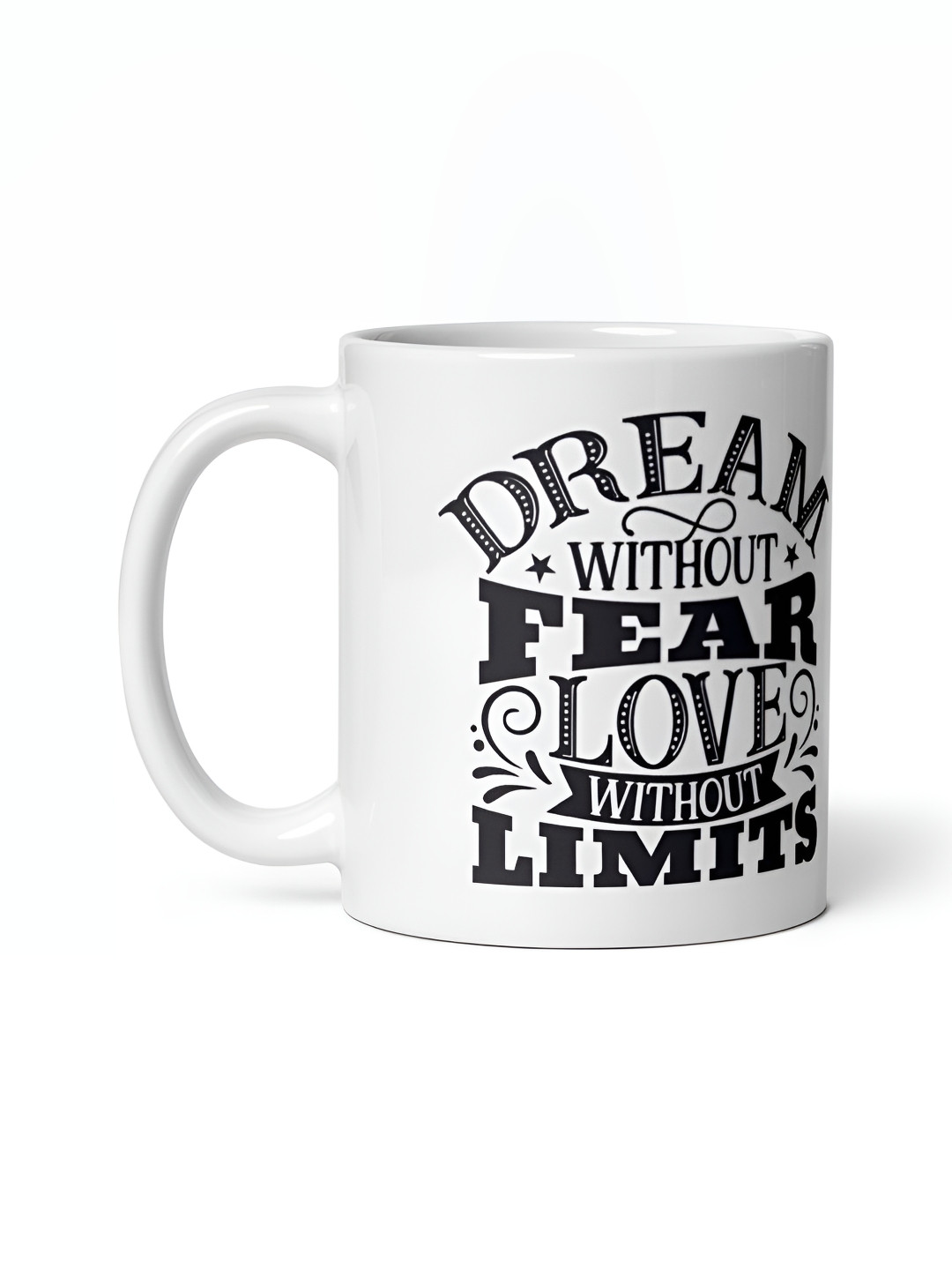Mr UVD White & Black Typography Matte Ceramic Mug 350 ml