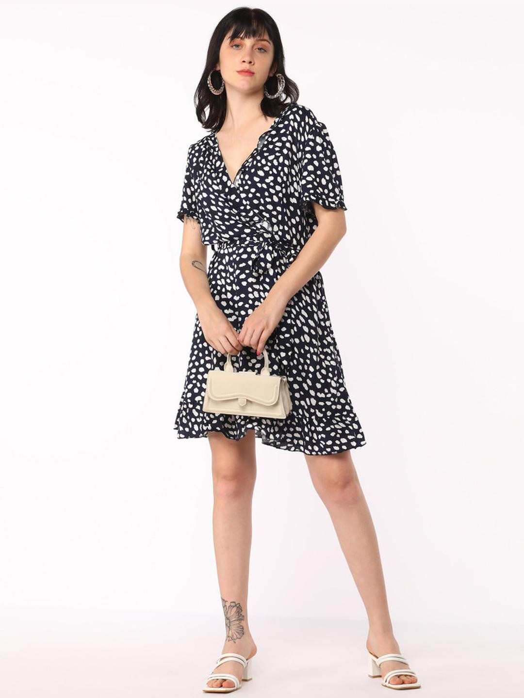 TAGVE Women's Fit & Flare Mini/Short Dress