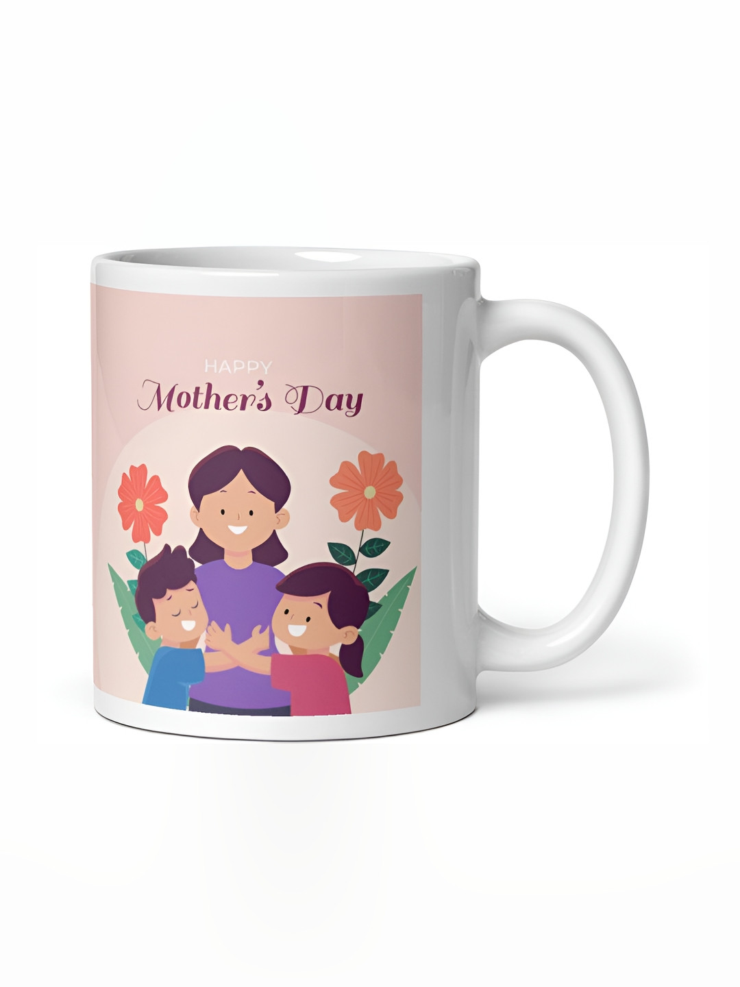 Mr UVD Purple & White Graphic Printed Ceramic Glossy Mug 350 ml