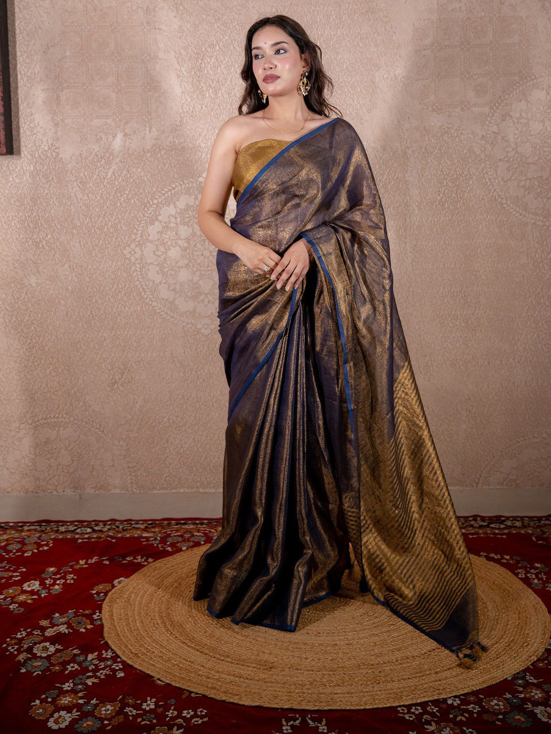 The Raksha Store Aarna Woven Design Zari Saree