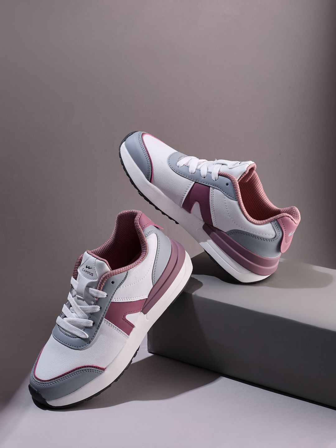 Campus Women Glams Colourblocked PU Sneakers