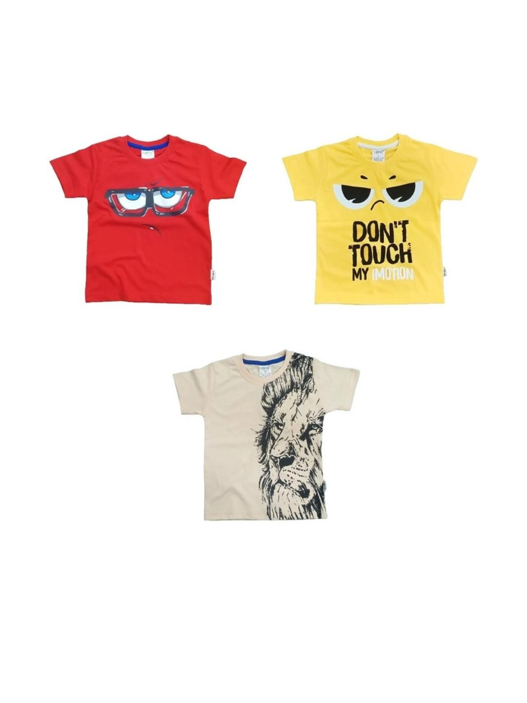 TOJO JUNIOR Boys Pack of 3 Printed Pure Cotton T-shirt