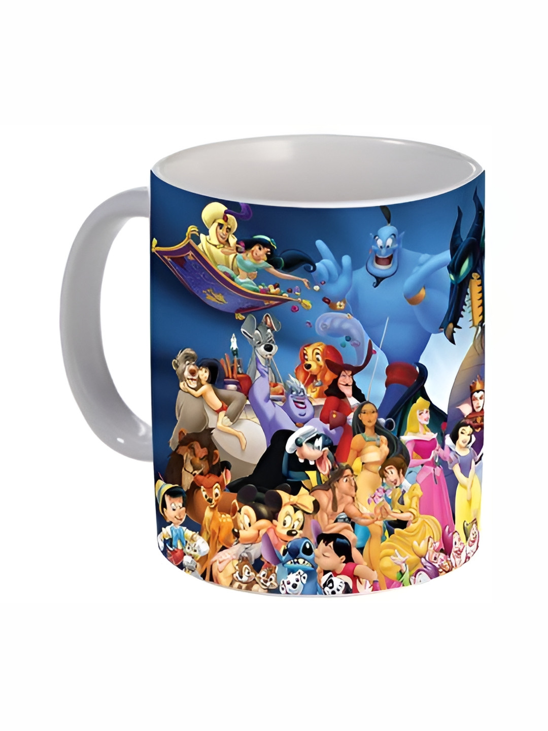 Mr UVD Blue & Rust Graphic Printed Glossy Ceramic Mug 330 ml