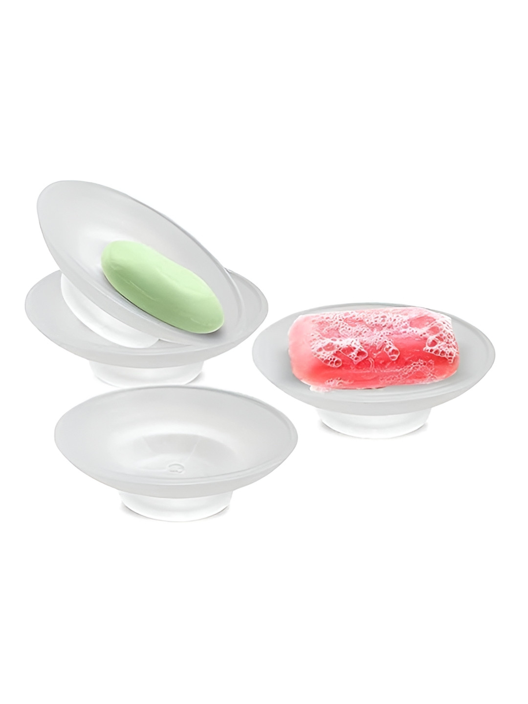 Filox Off White Glass Glossy Finish Soap Dish