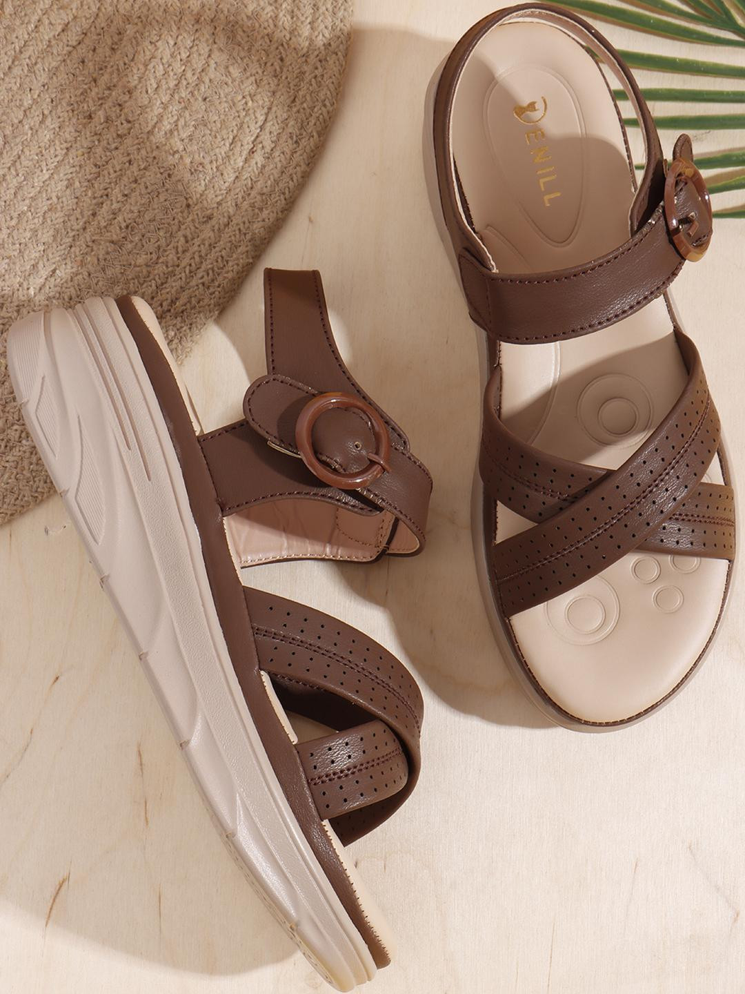 Denill Women Smart Casual Platform Heel Fashion Sandal With Adjustable Strap