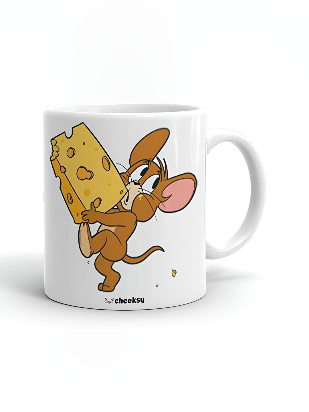 Mr UVD Brown & White Graphic Printed Ceramic Glossy Mug 350ml