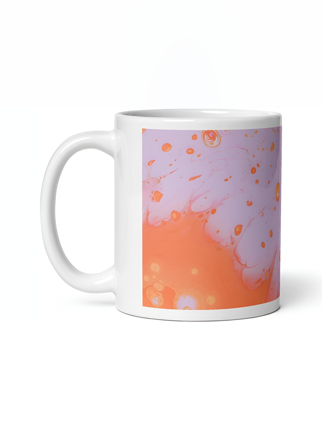 Mr UVD Lavender Abstract Printed Ceramic Glossy Mug 350 ml