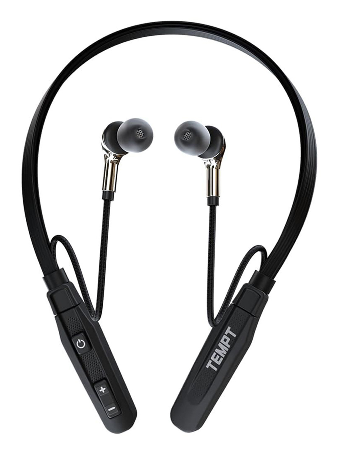 Tempt Black Groove Air 35hrs Playback Wireless Bluetooth Neckbands For Phone