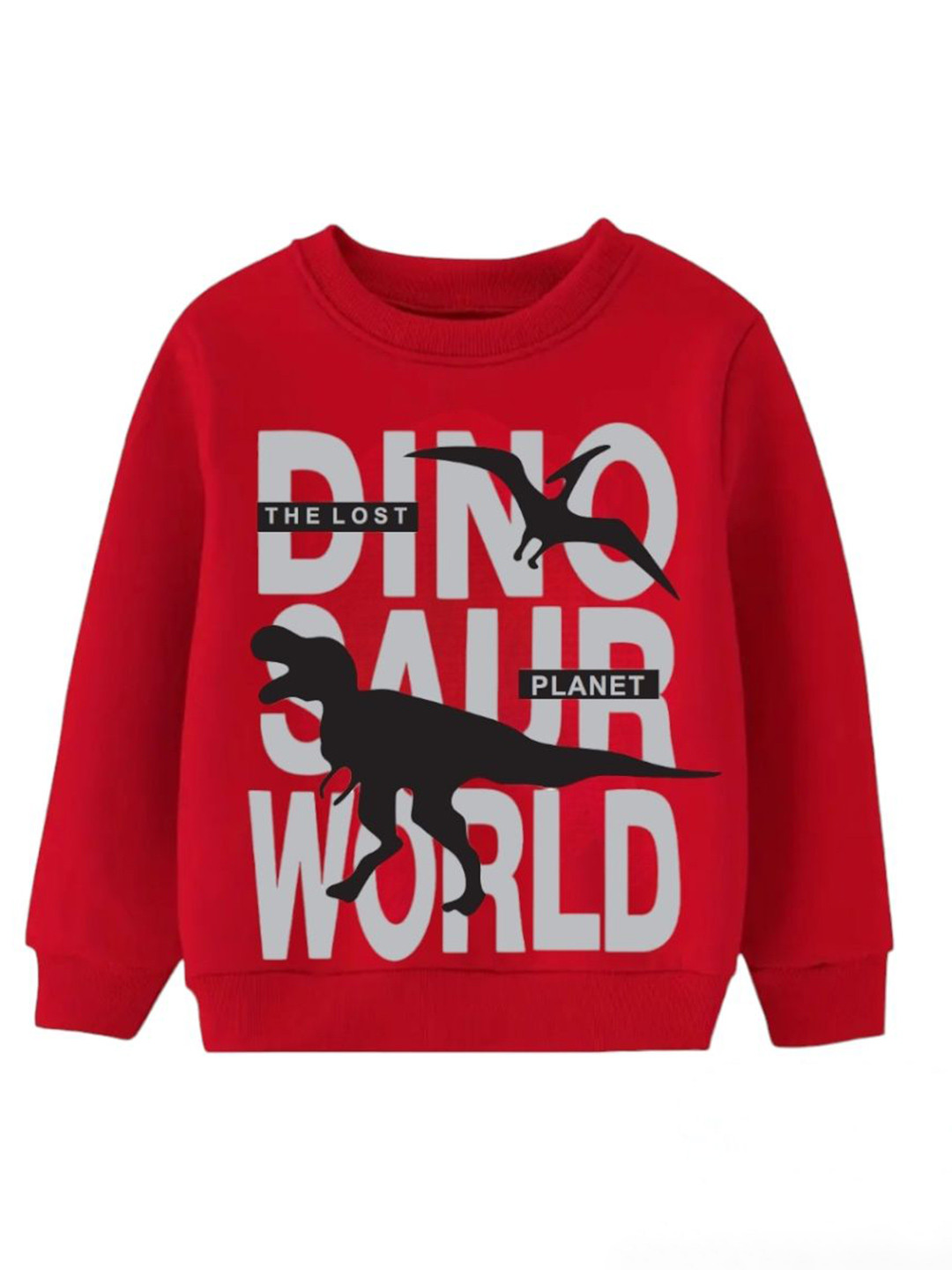 WAAMY69 Kids Typography Printed Pullover Cotton Sweatshirt