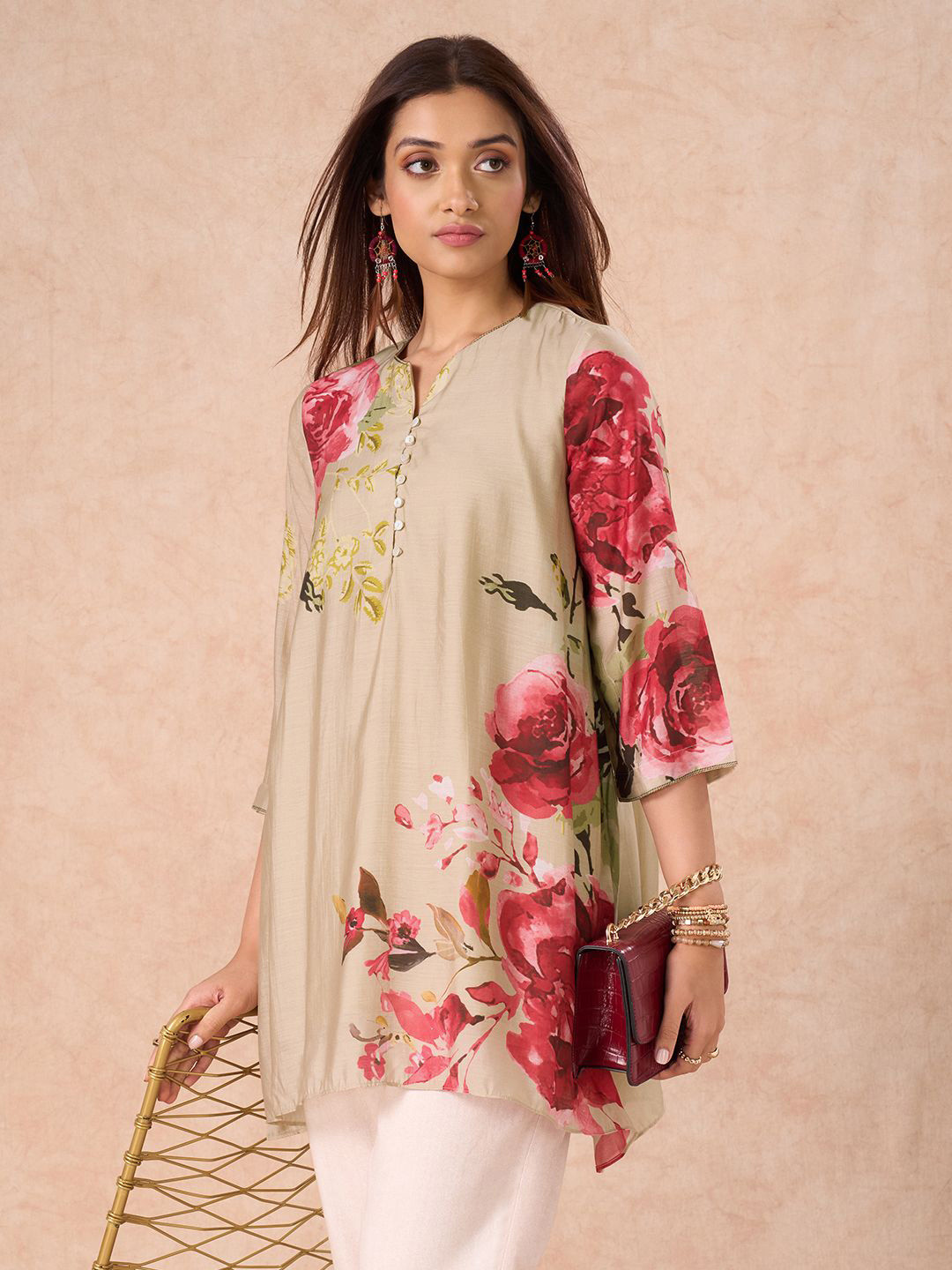 Marigold Lane Women Foral Printed Cotton Tunic