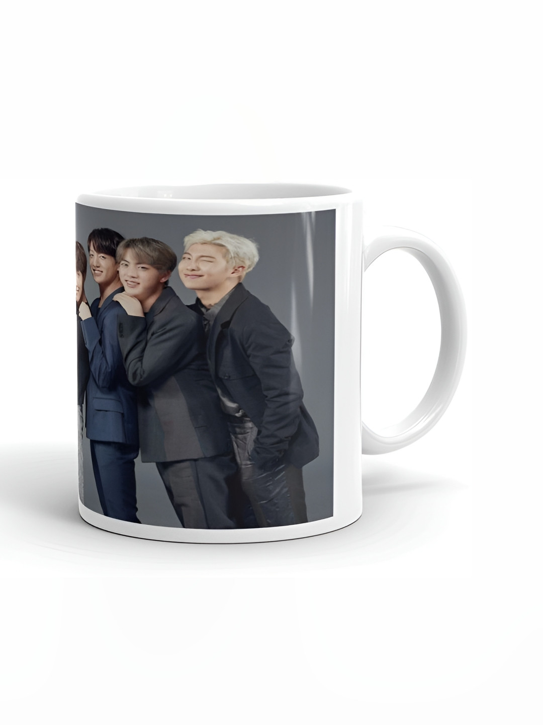 Mr UVD Grey & Black BTS Graphic Printed Ceramic Glossy Mug