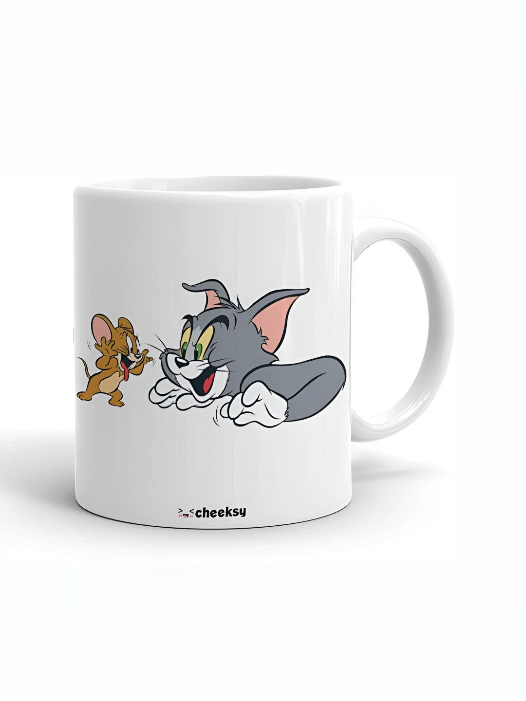 Mr UVD White & Grey Cartoon Characters Printed Matte Glossy Mug 350 ml