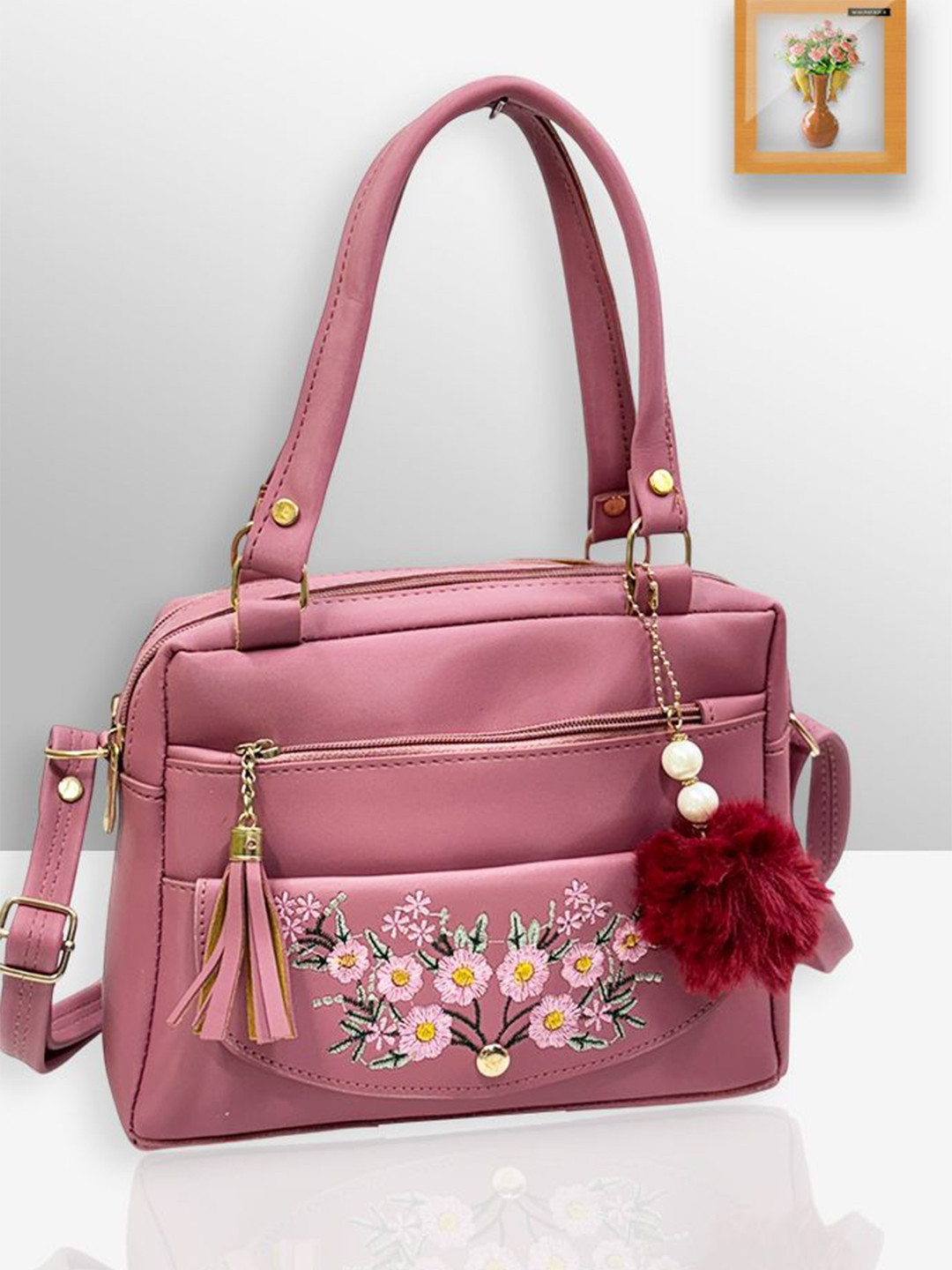 MAGNIFIQUE Textured Handheld Bag