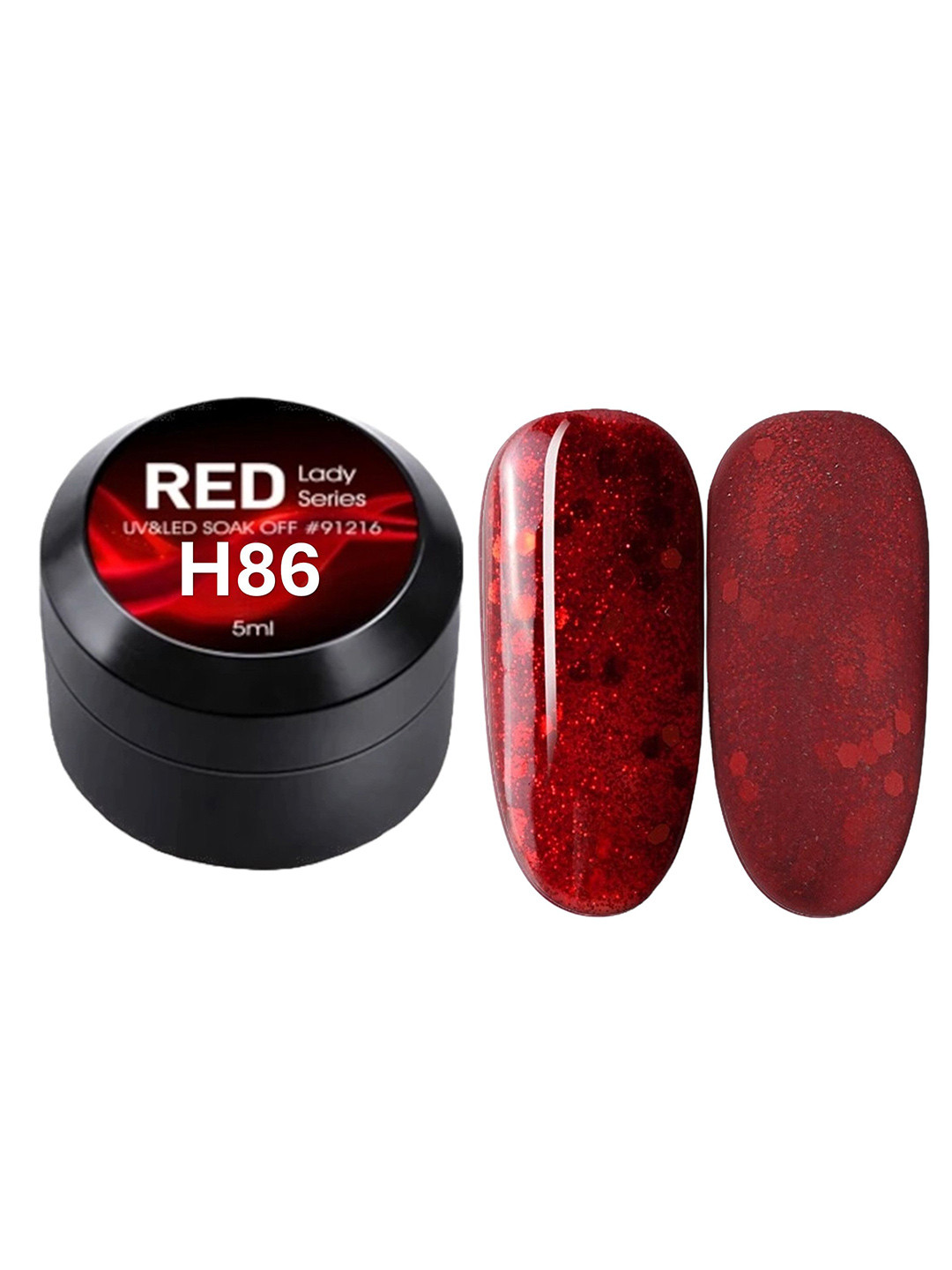 BELLE GAGA Red Lady Series UV & LED Soak Off Nail Polish- 5 ml- Shade- H86