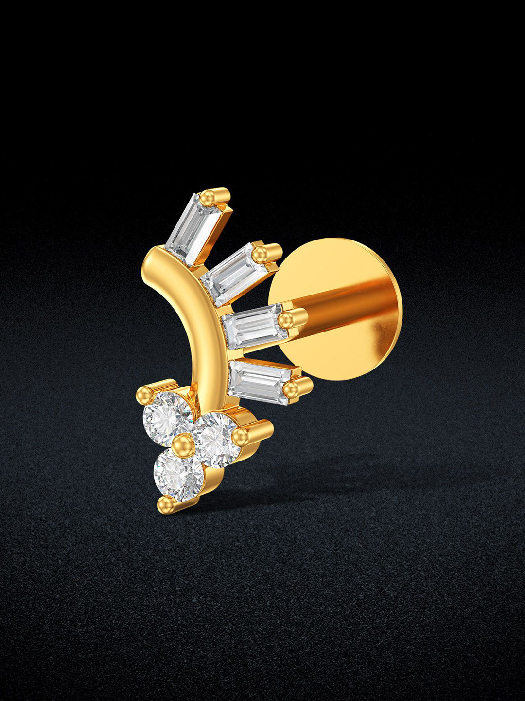 Joyalukkas Halved Ring Gold Nosepin