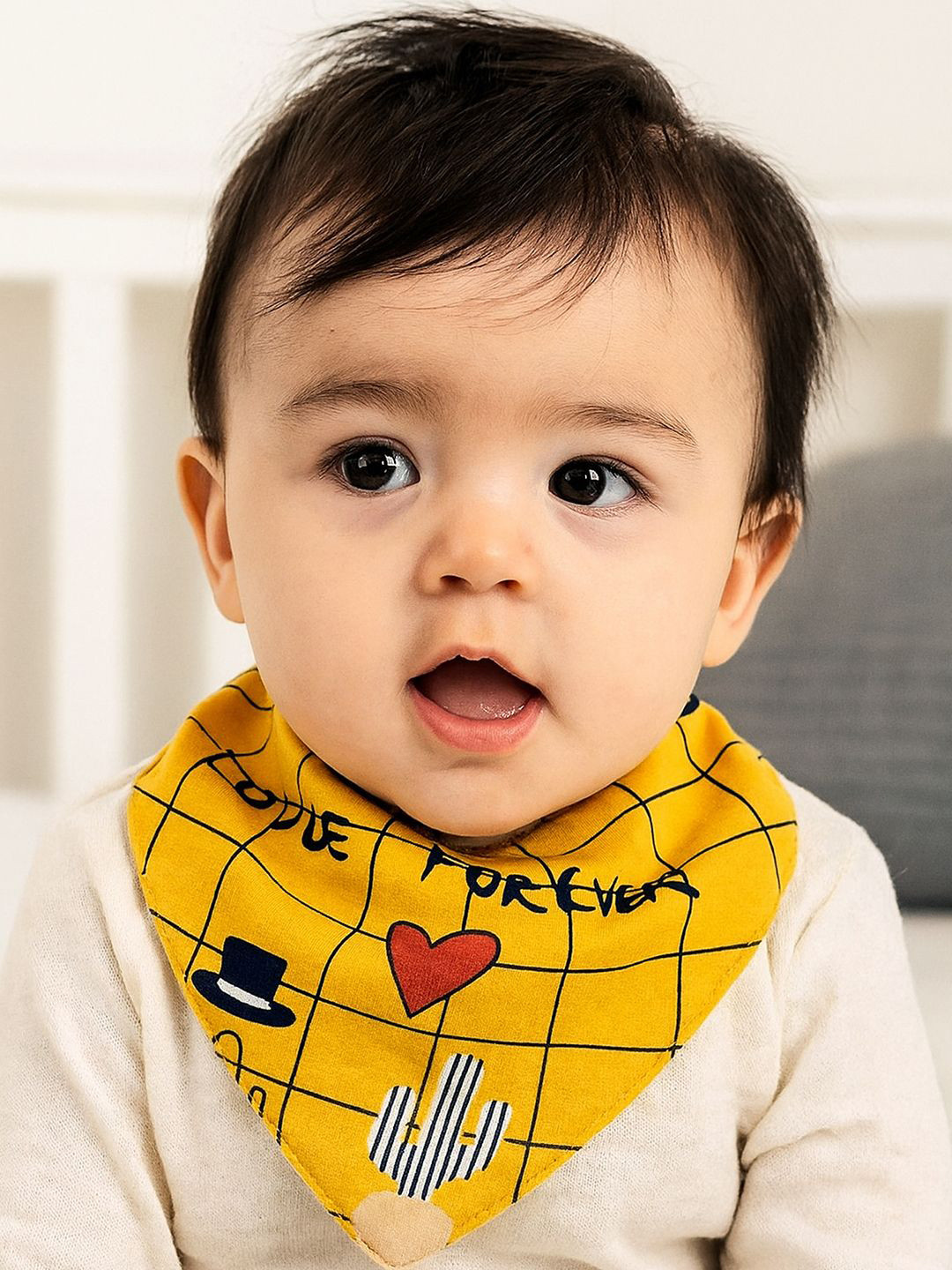 Little Surprise Box LLP Infants Pack Of 3 Cactus Printed bibs