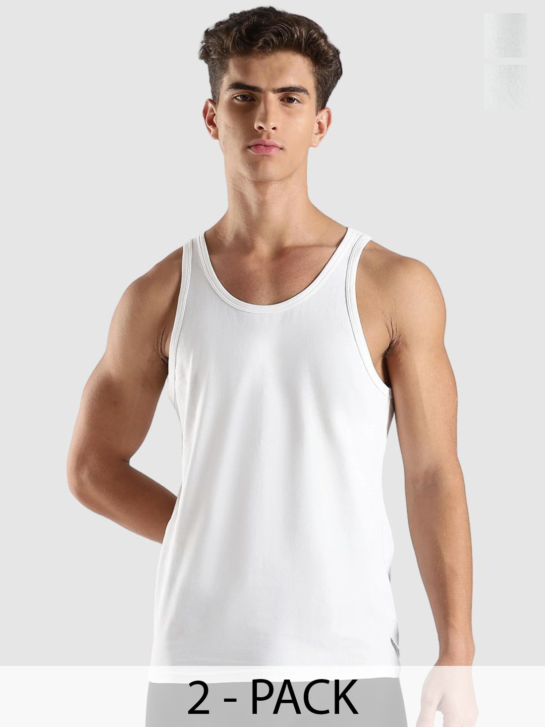 Calvin Klein Underwear Pack Of 2 Cotton Round Neck Basic Vests SP25NB1099100