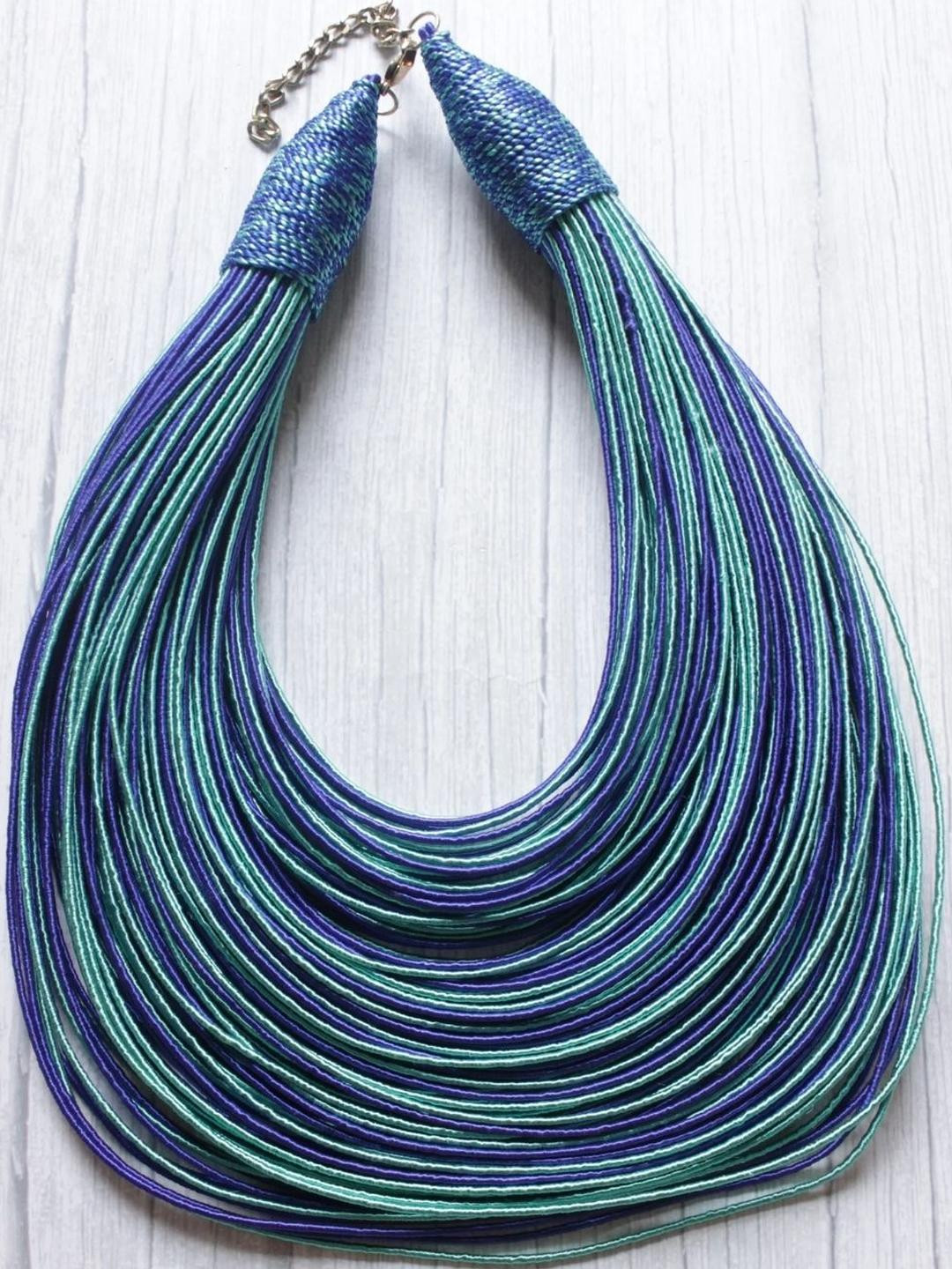 A Local Tribe Women Blue Necklace and Chains