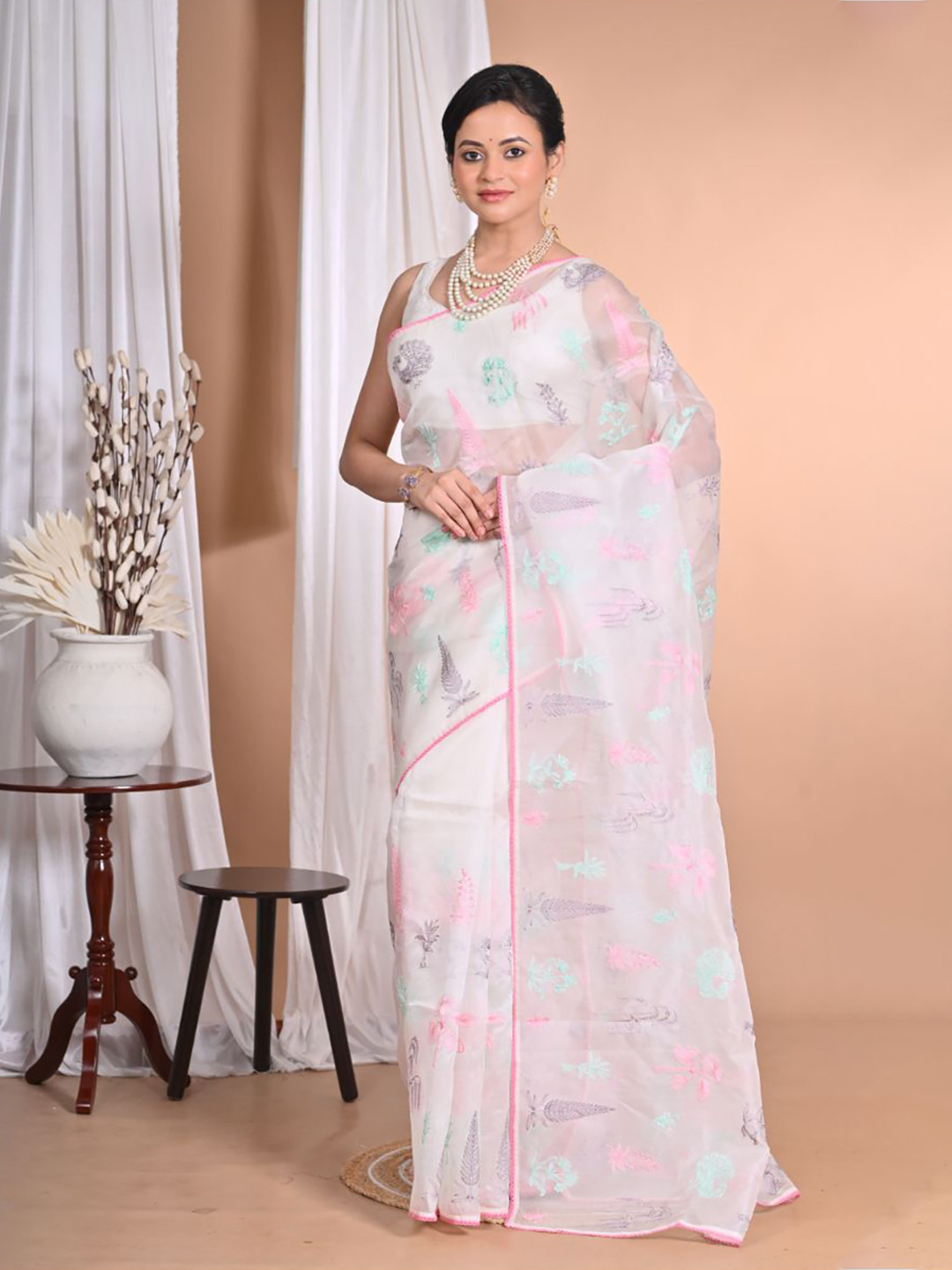 Morchari Ethnic Motifs Woven Design Pure Orzanga Saree