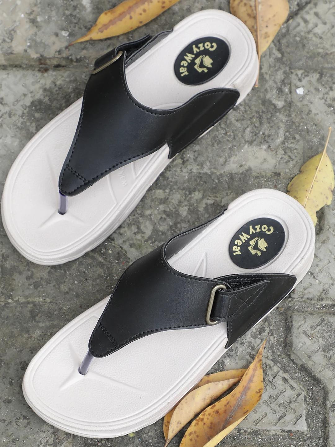 Cozy Wear Women Flats (Black , 8)