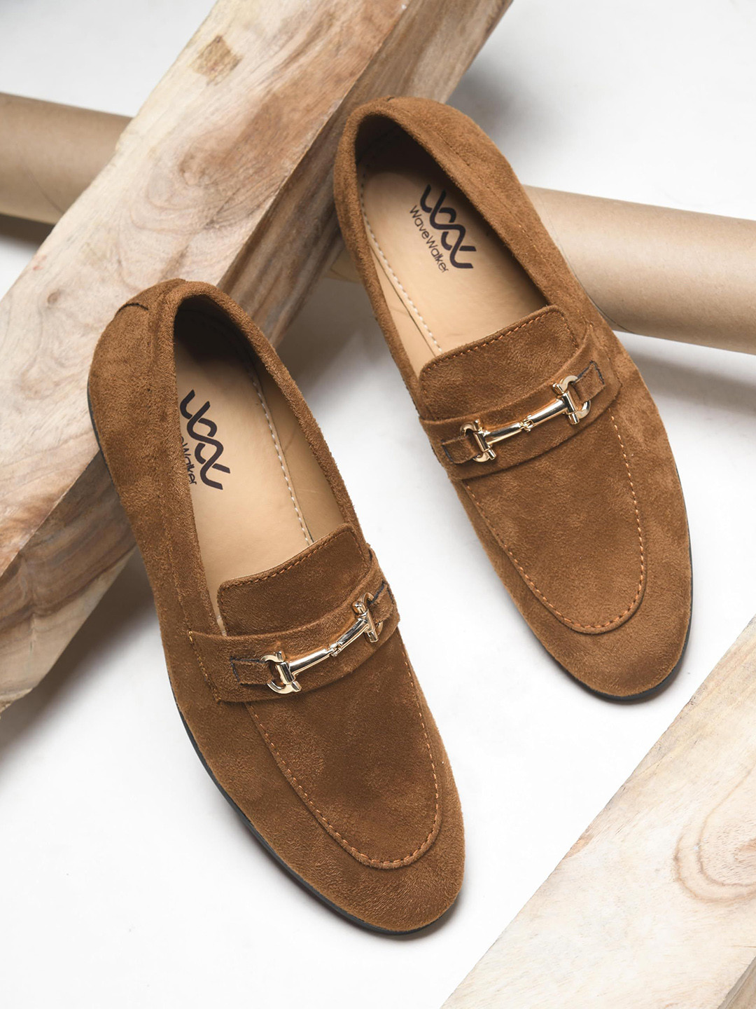 WAVE WALKER CRANE Men Round Toe Slip-On Lightweight Horsebit Loafers