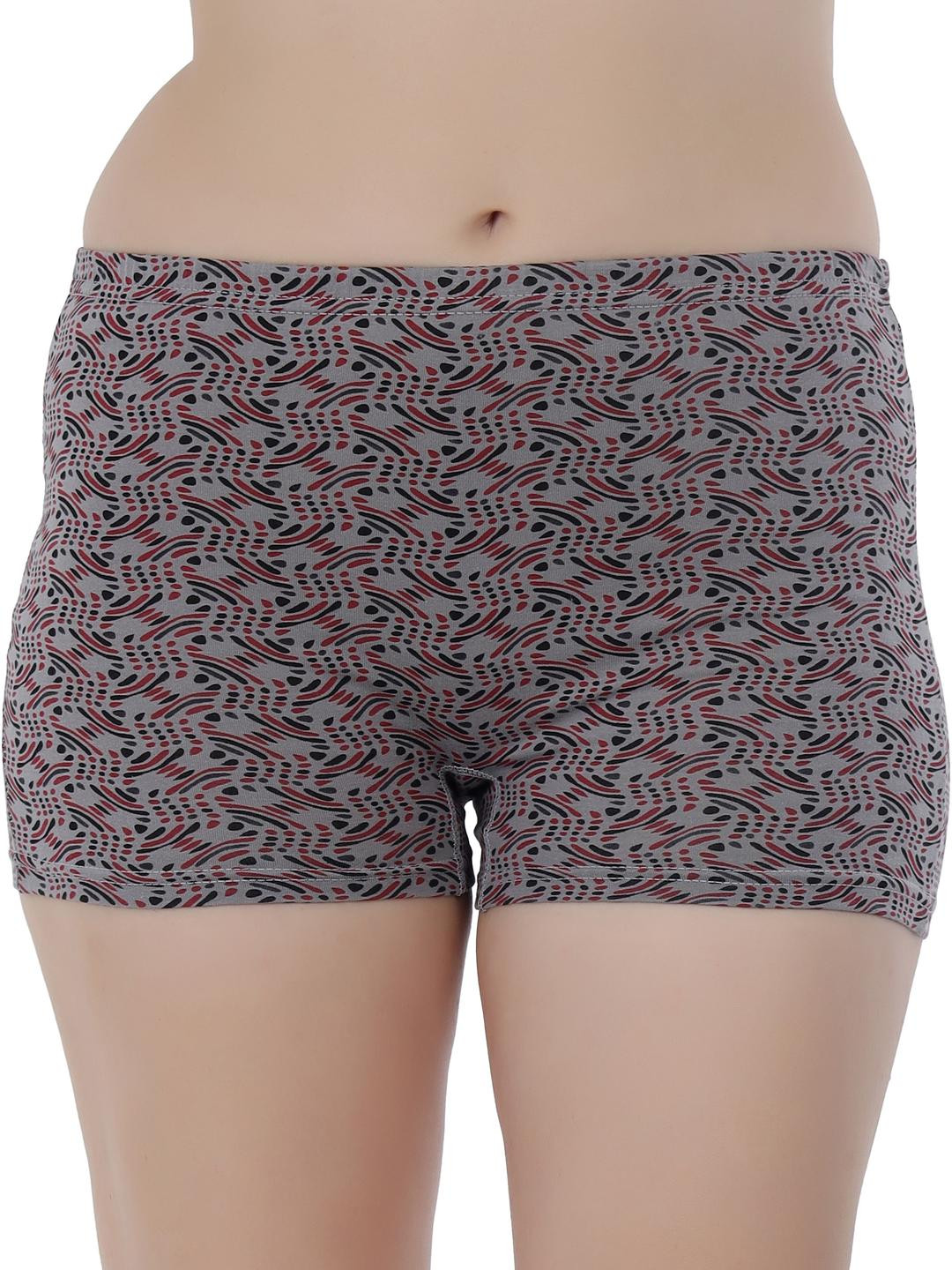 Womens Cotton Printed Mid Rise Boy Short Panty - SN3854