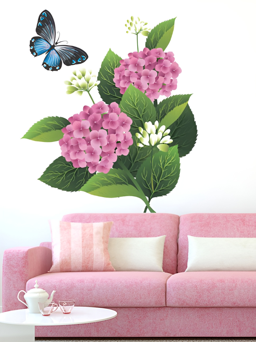LANSTICK Flower with butterflies wallsticker