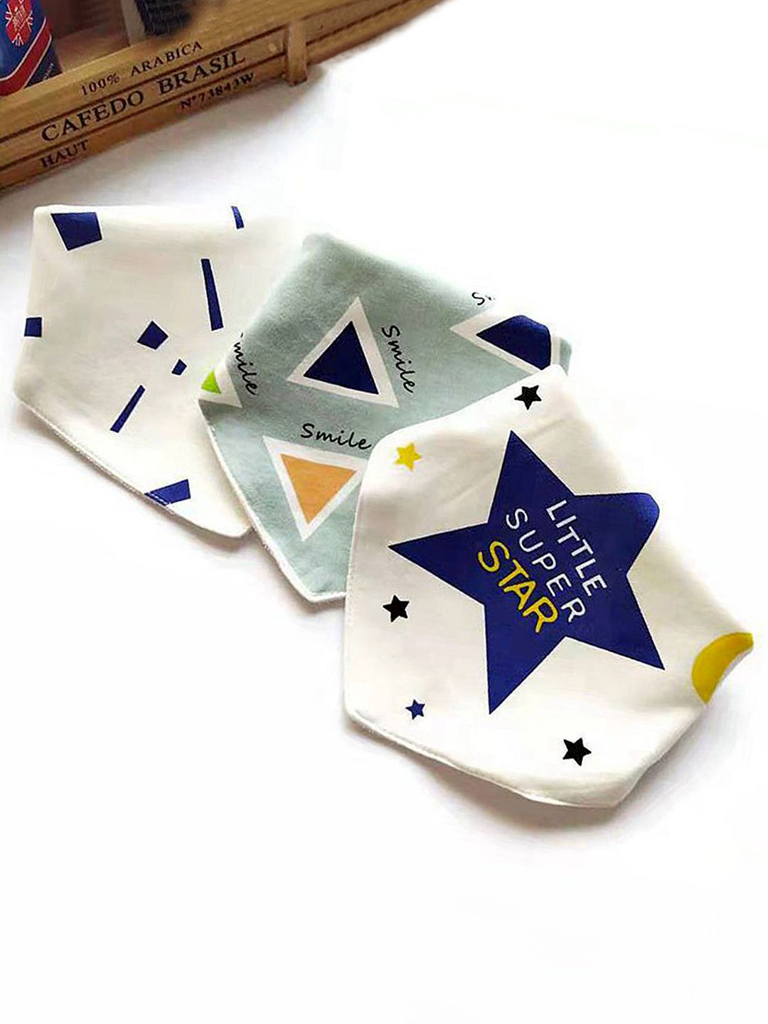 Little Surprise Box LLP Infants Pack Of 3 Super Star Printed bibs