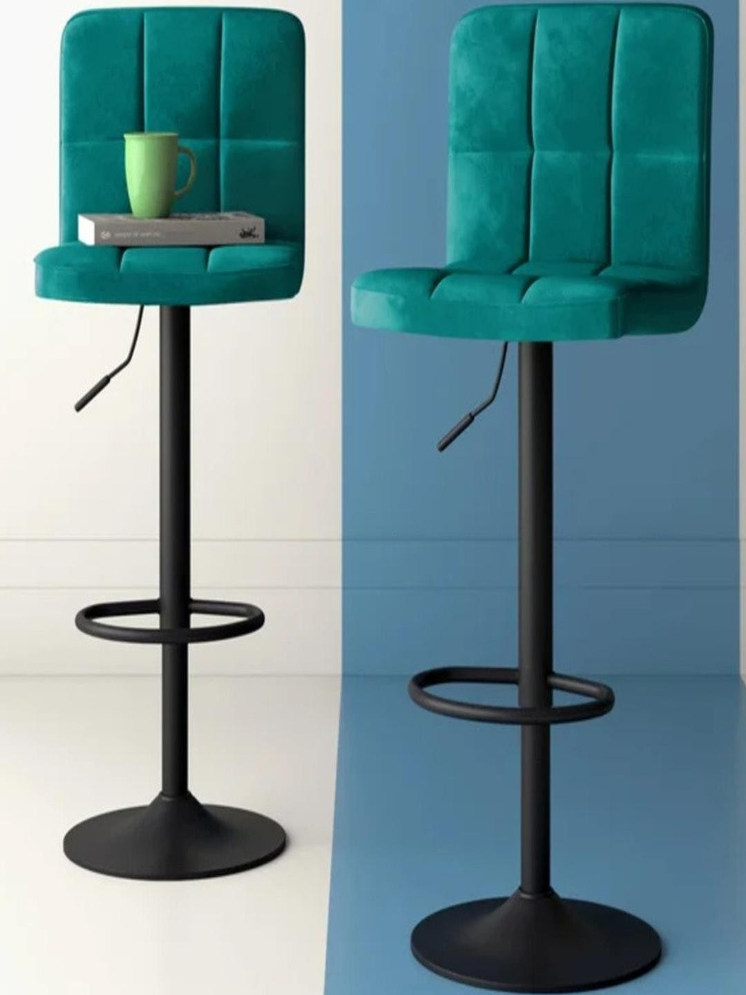 DOE BUCK Velvet Adjustable Bar Stool Chair