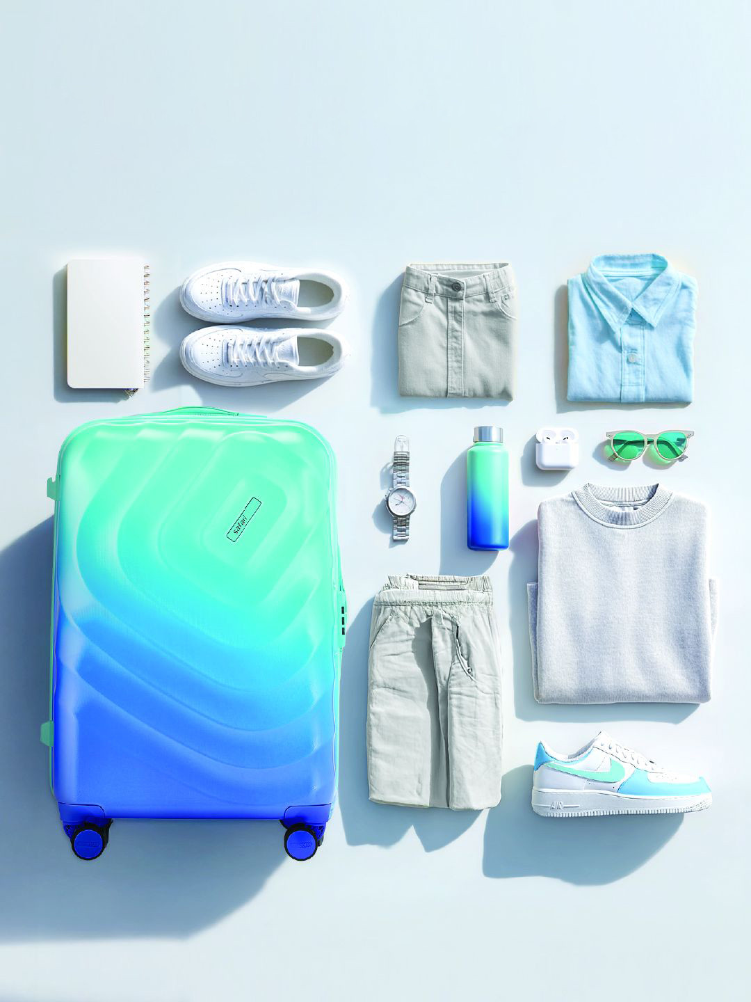 Safari Haze Textured Hard-Sided Trolley Bag