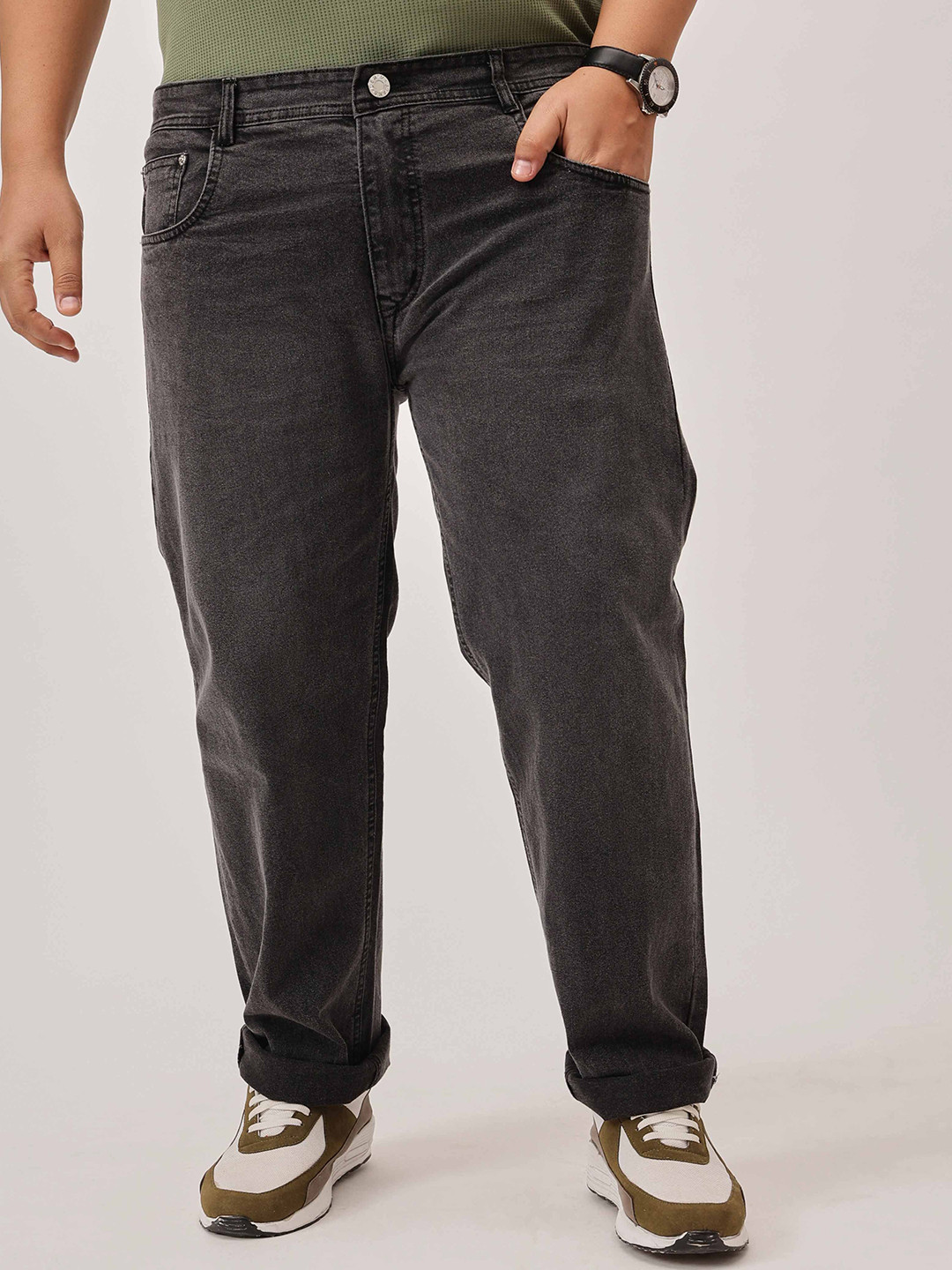 Men Plus Size Comfort Fit Stretchable Denim Jeans