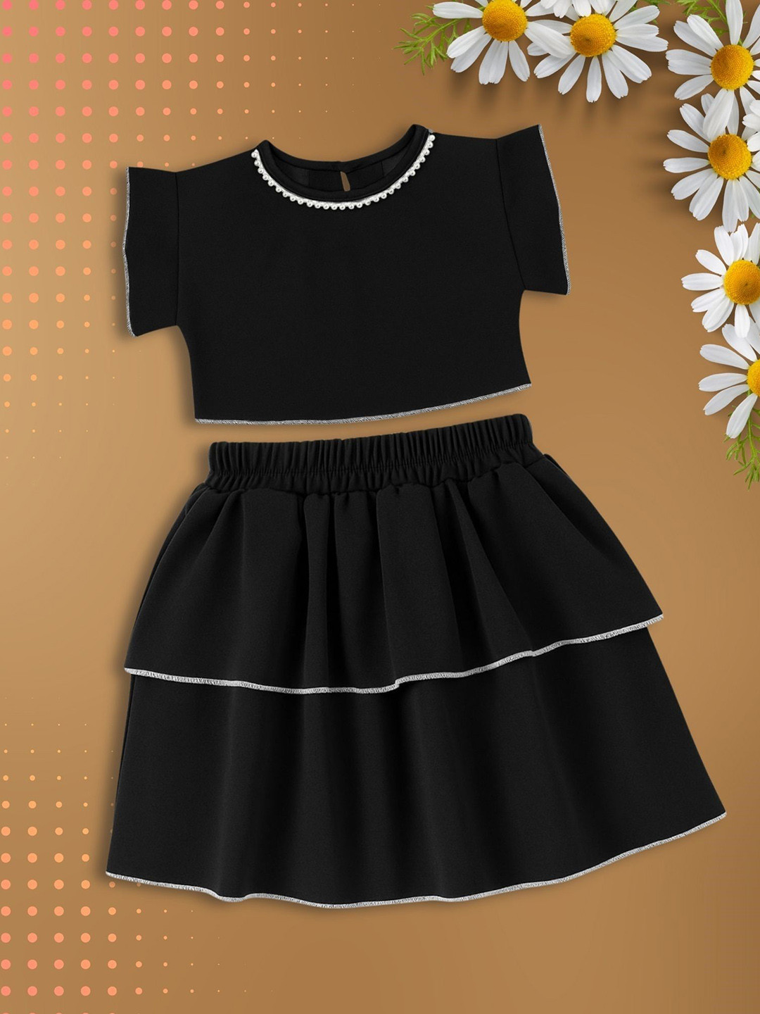 Addyvero Girls Party Wear Top & Skirt Co-ord Set