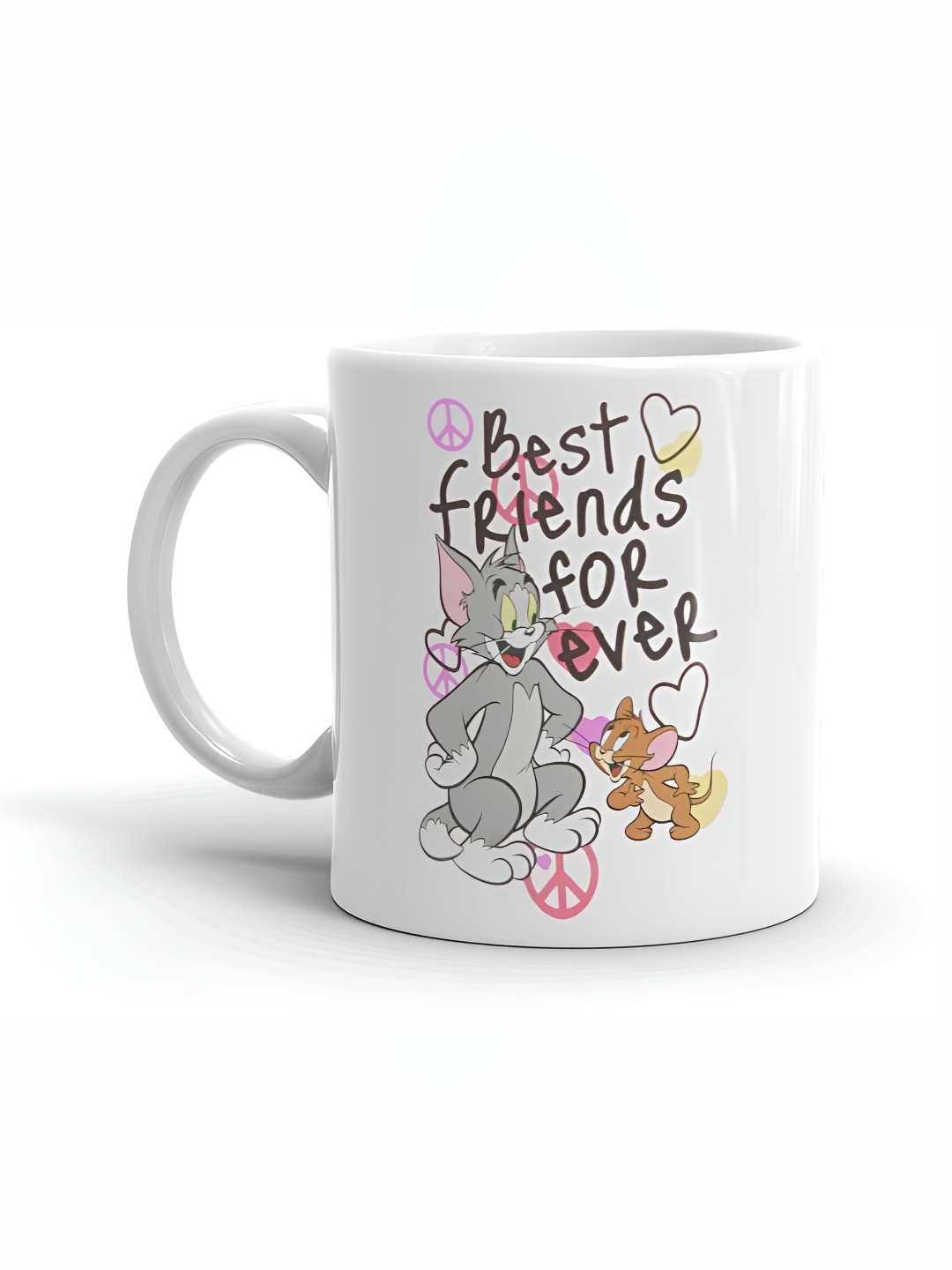 Mr UVD White & Black Tom & Jerry Printed Ceramic Mug 350ml