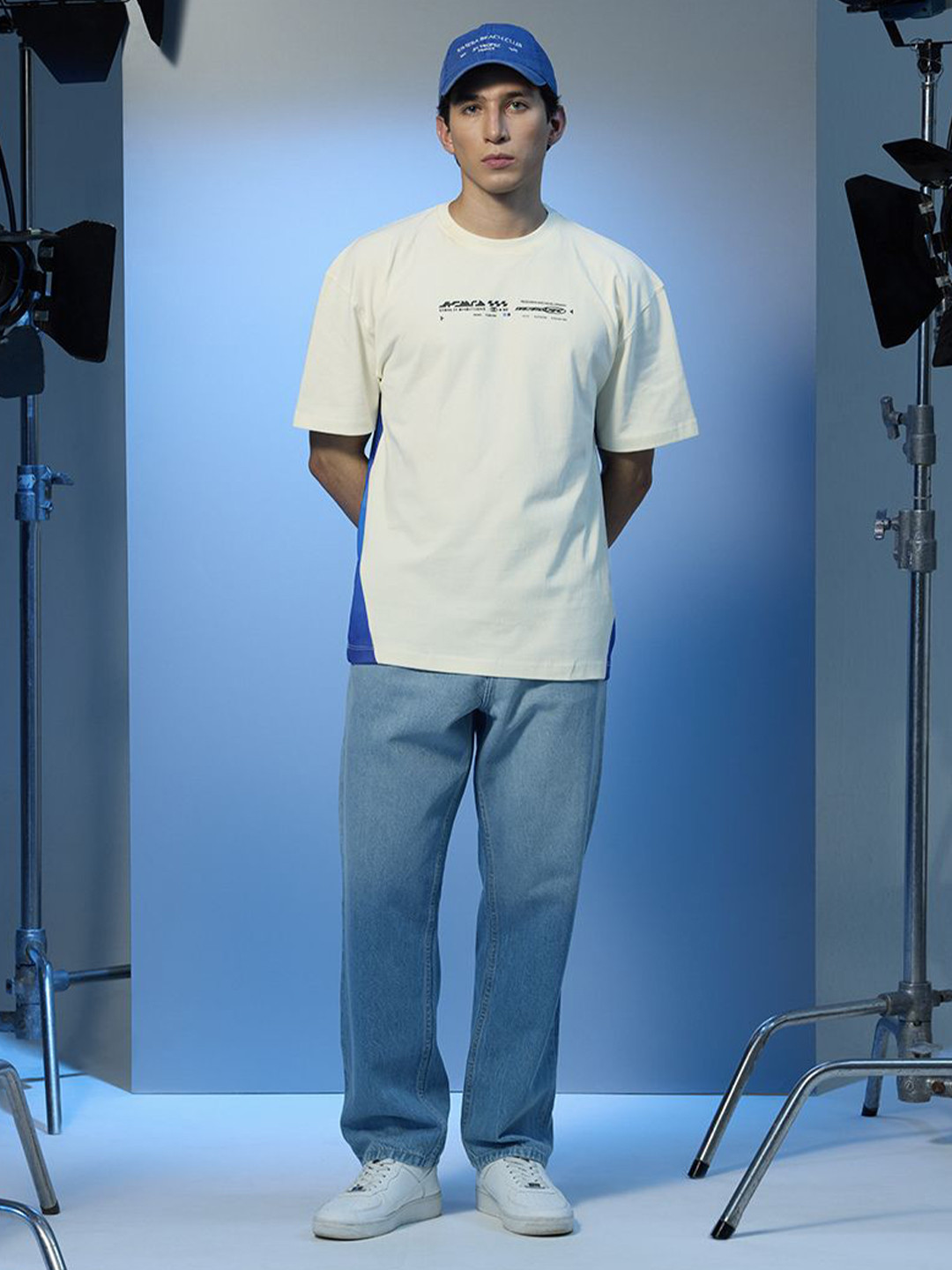 Snitch Stars Within Dreamscape Panelled Oversized T-Shirt