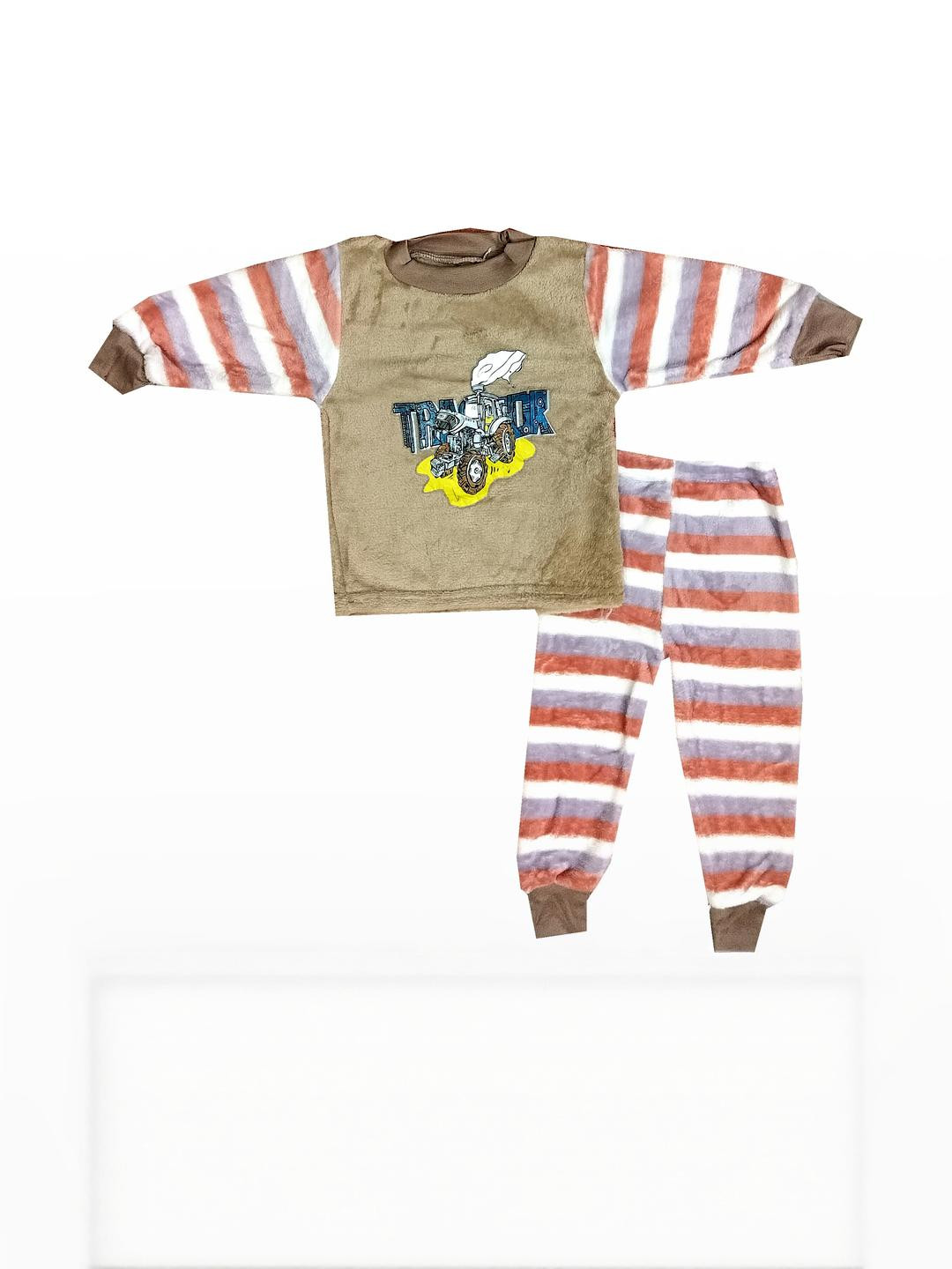 Fly Step Kids-Unisex Brown Clothing Set