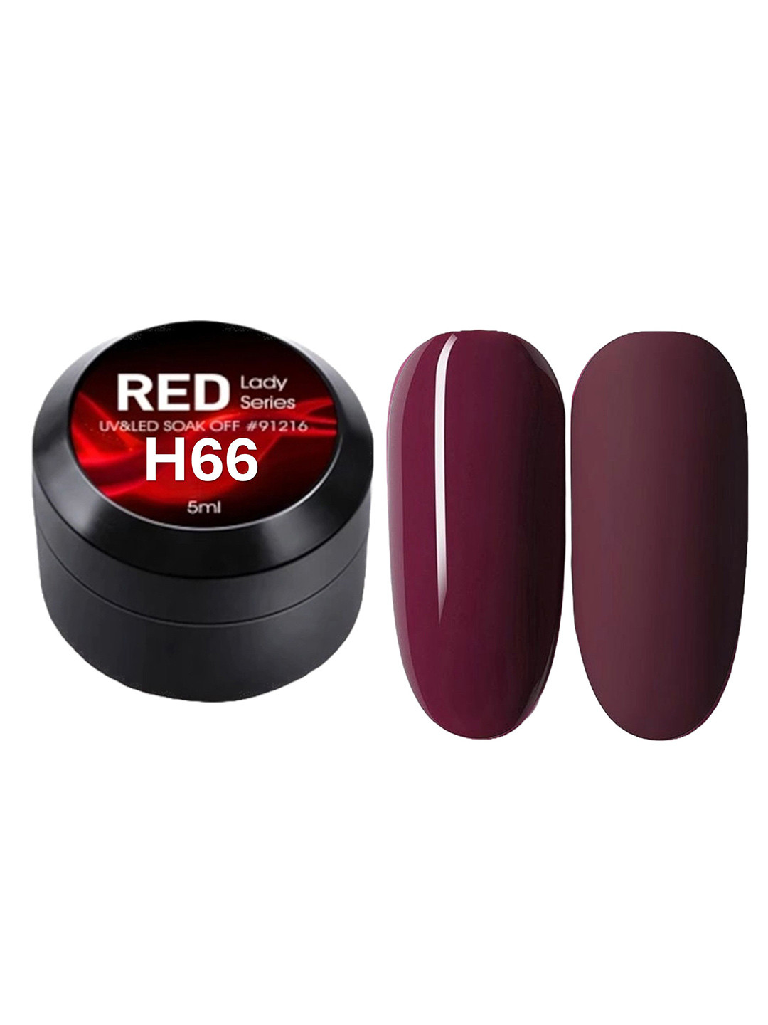 BELLE GAGA Red Lady Series UV & LED Soak Off Nail Polish- 5 ml- Shade- H66