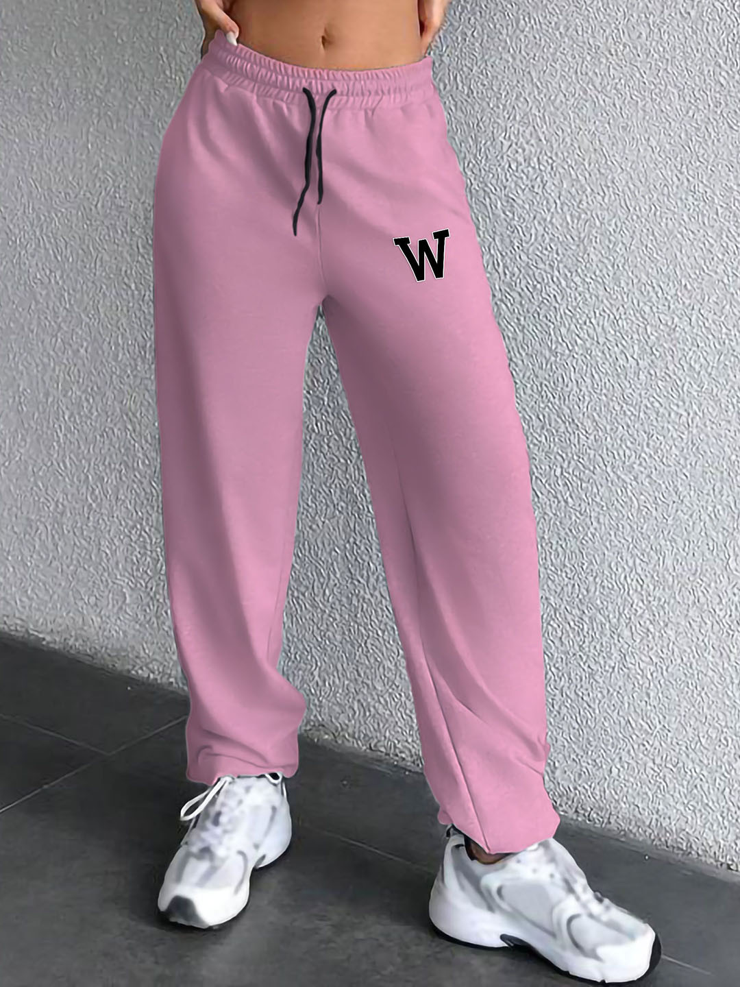 TABADTOD Women Typography Printed Relaxed Fit Joggers Track Pants