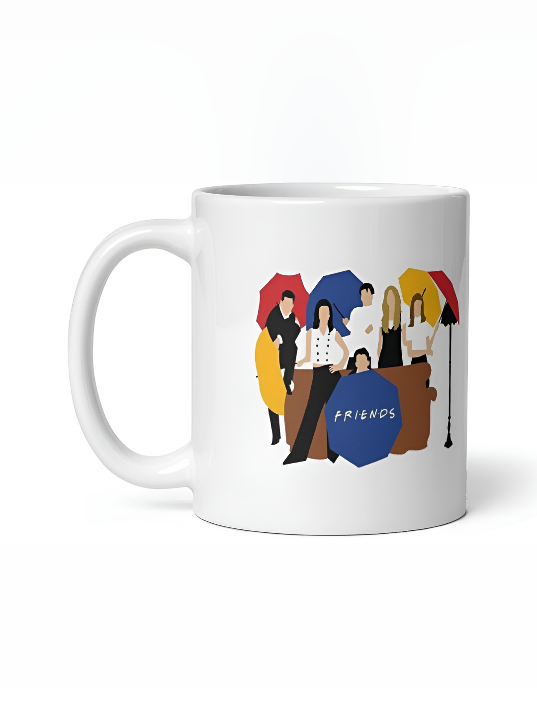 Mr UVD White & Blue Friends Printed Ceramic Mug 350ml