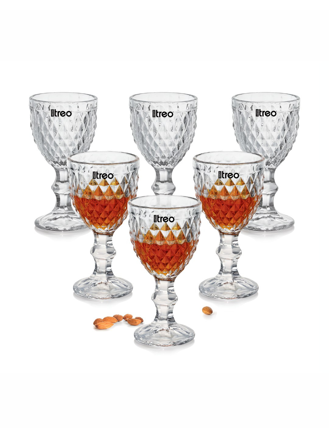 Treo Transparent 6 Pcs Astoria Shot Borosilicate Glass Cocktail Glass