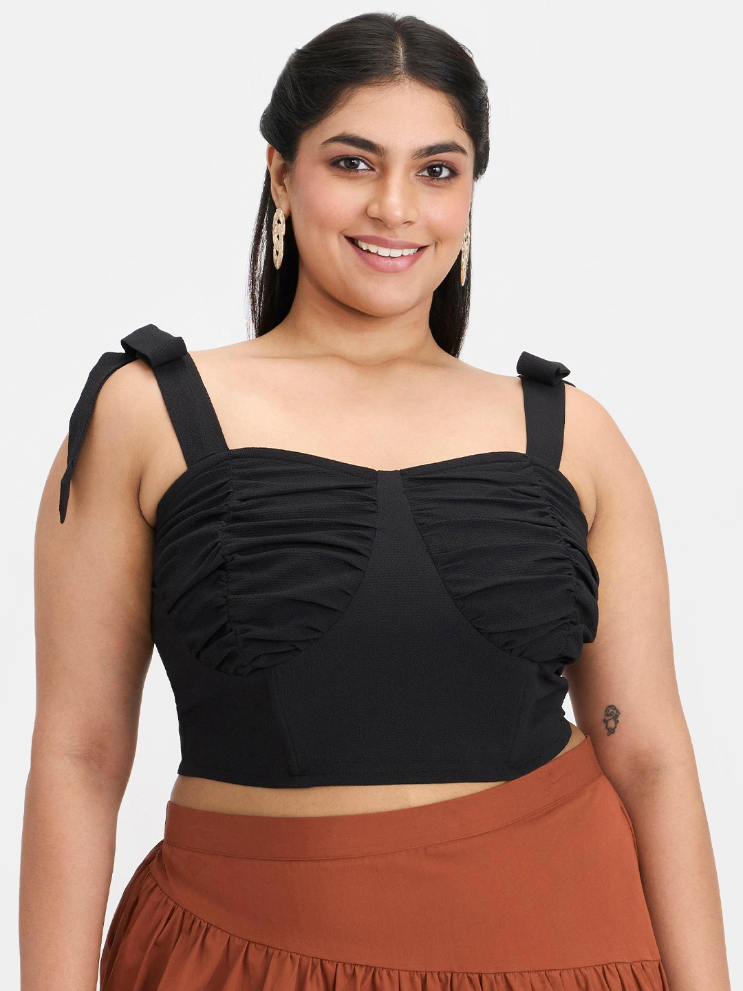 Virgio Plus Size Women Sleeveless Crop Plus Size Top
