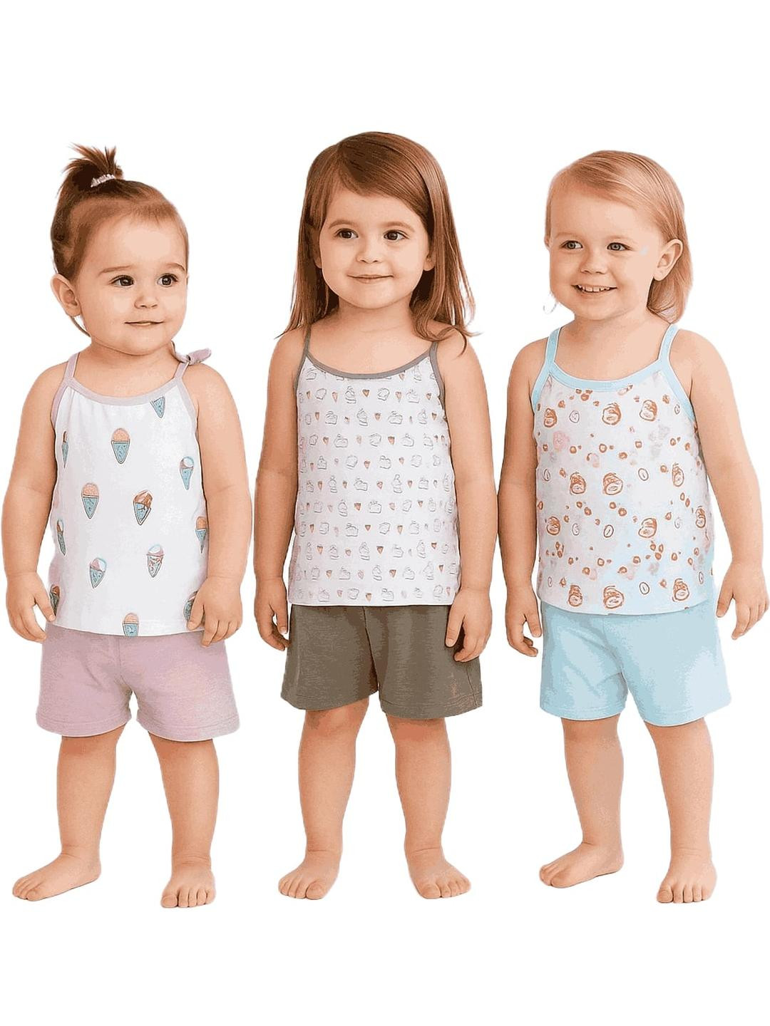 Melon Kidswear Kids-Girls Multi Clothing Set