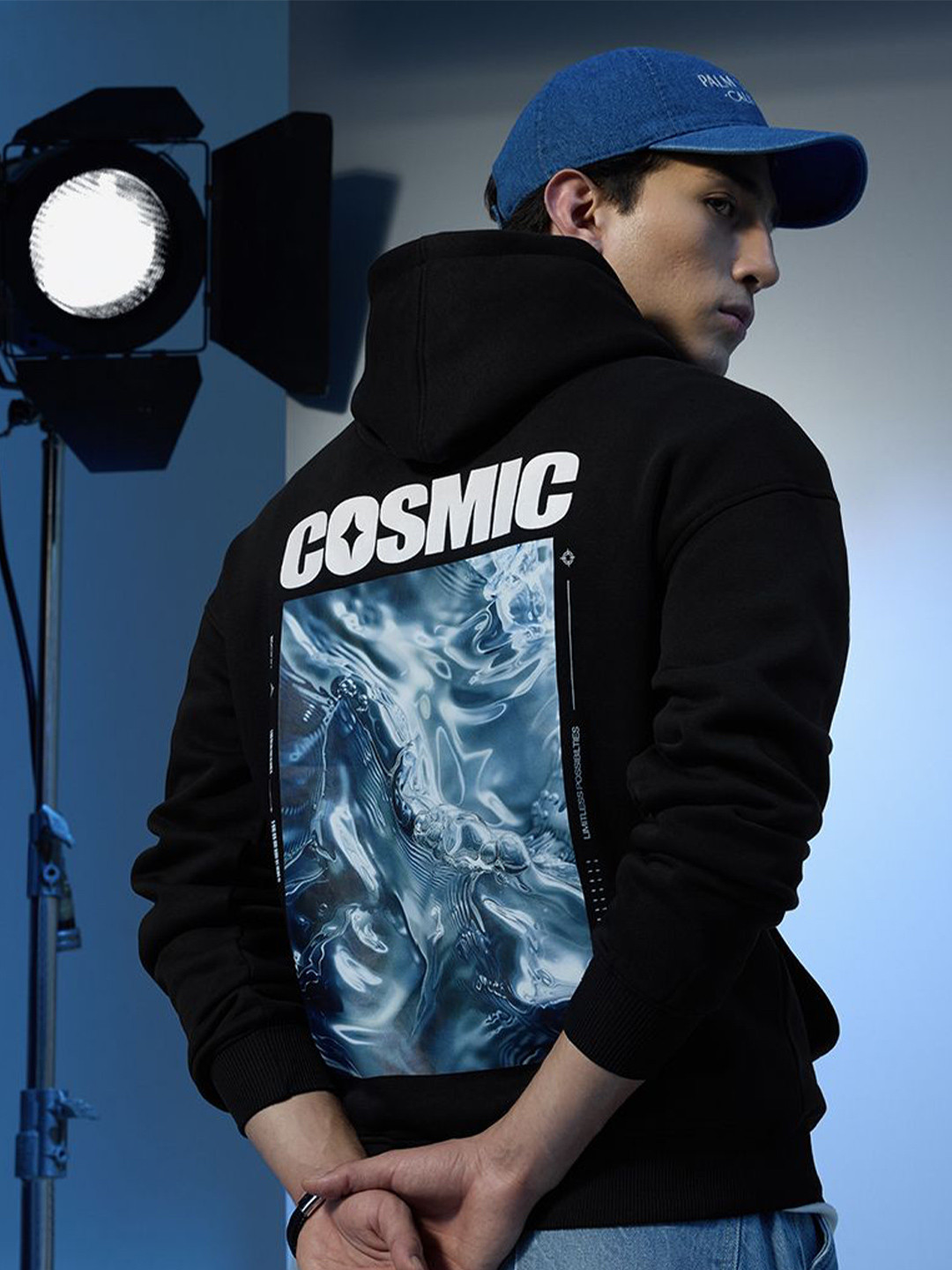 Snitch Stars Within Cosmic Black Oversized Hoodie
