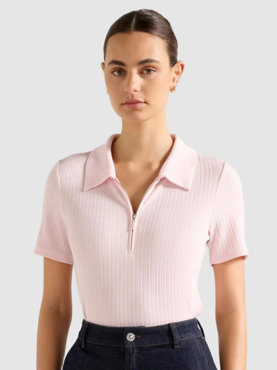 Forever New Polo Collar Slim Fit T-shirt