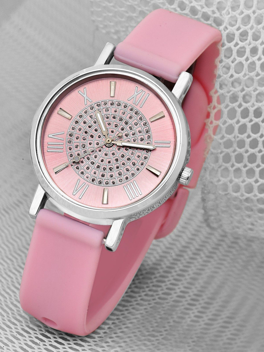 CRESTELLO Women Dial & Straps Analogue Watch CR-L357-PNK