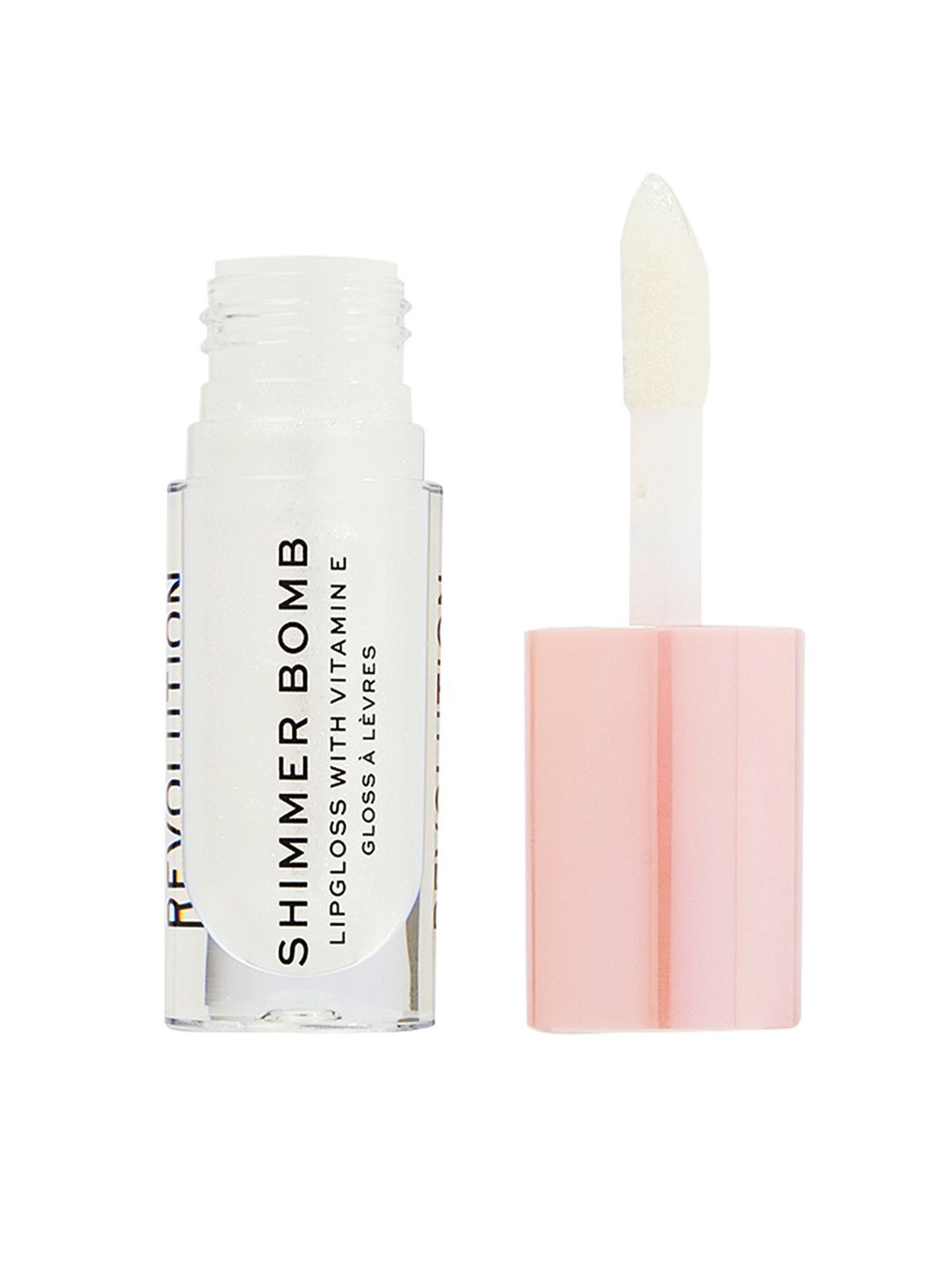 Makeup Revolution London Shimmer Bomb Lip Gloss with Vitamin E 4.5ml - Light Beam Pearl