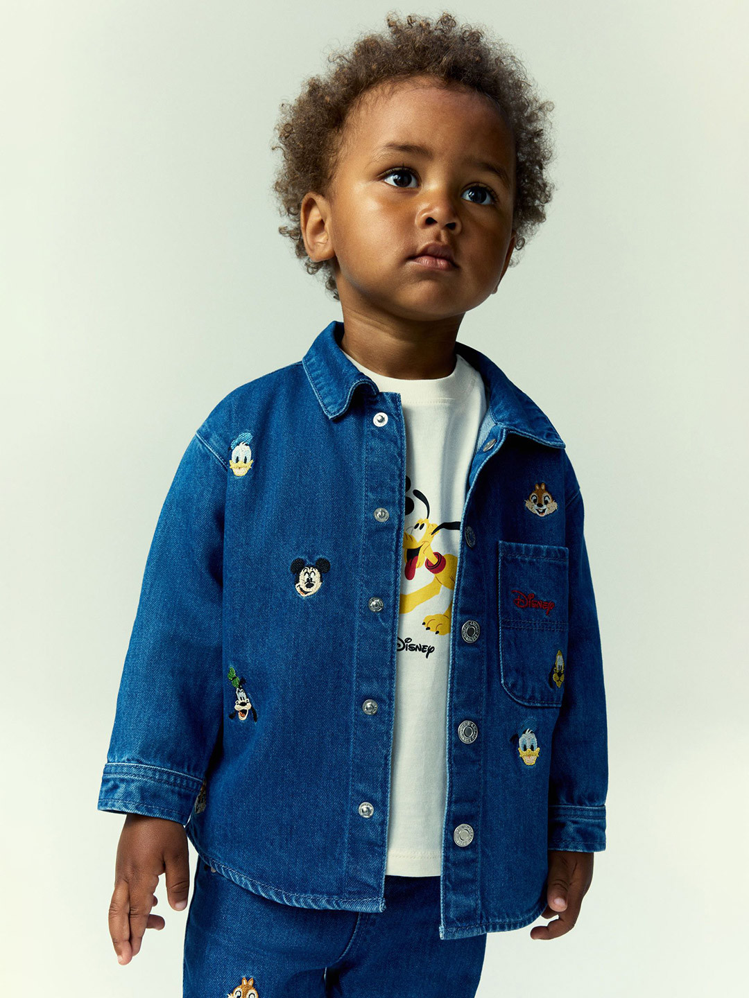 H&M Embroidery-Detail Denim Overshirt