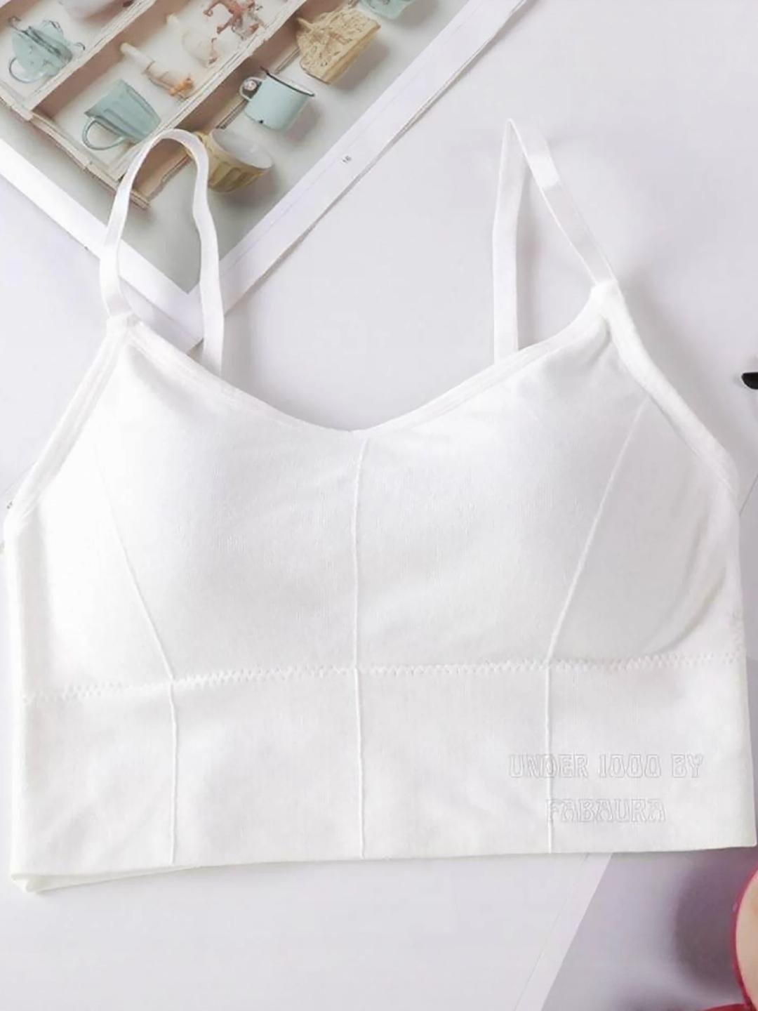 Samvar White Cotton Non-Wired Non Padded Minimizer Bra