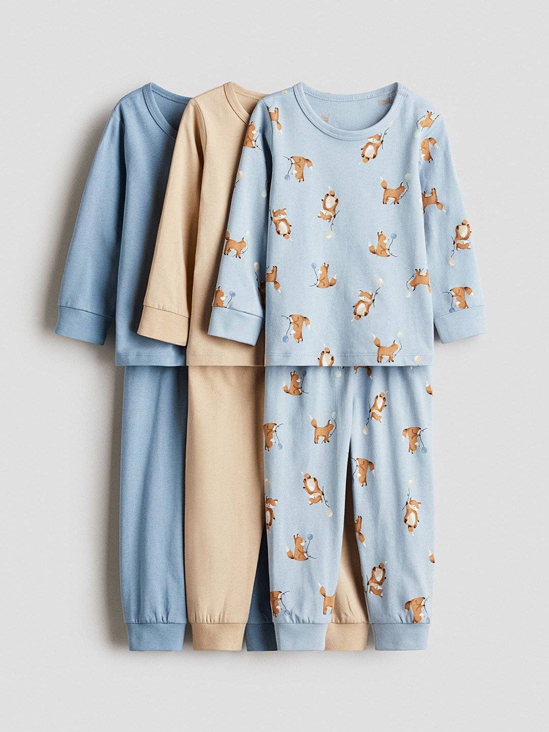 H&M 3-Pack Cotton Pyjamas