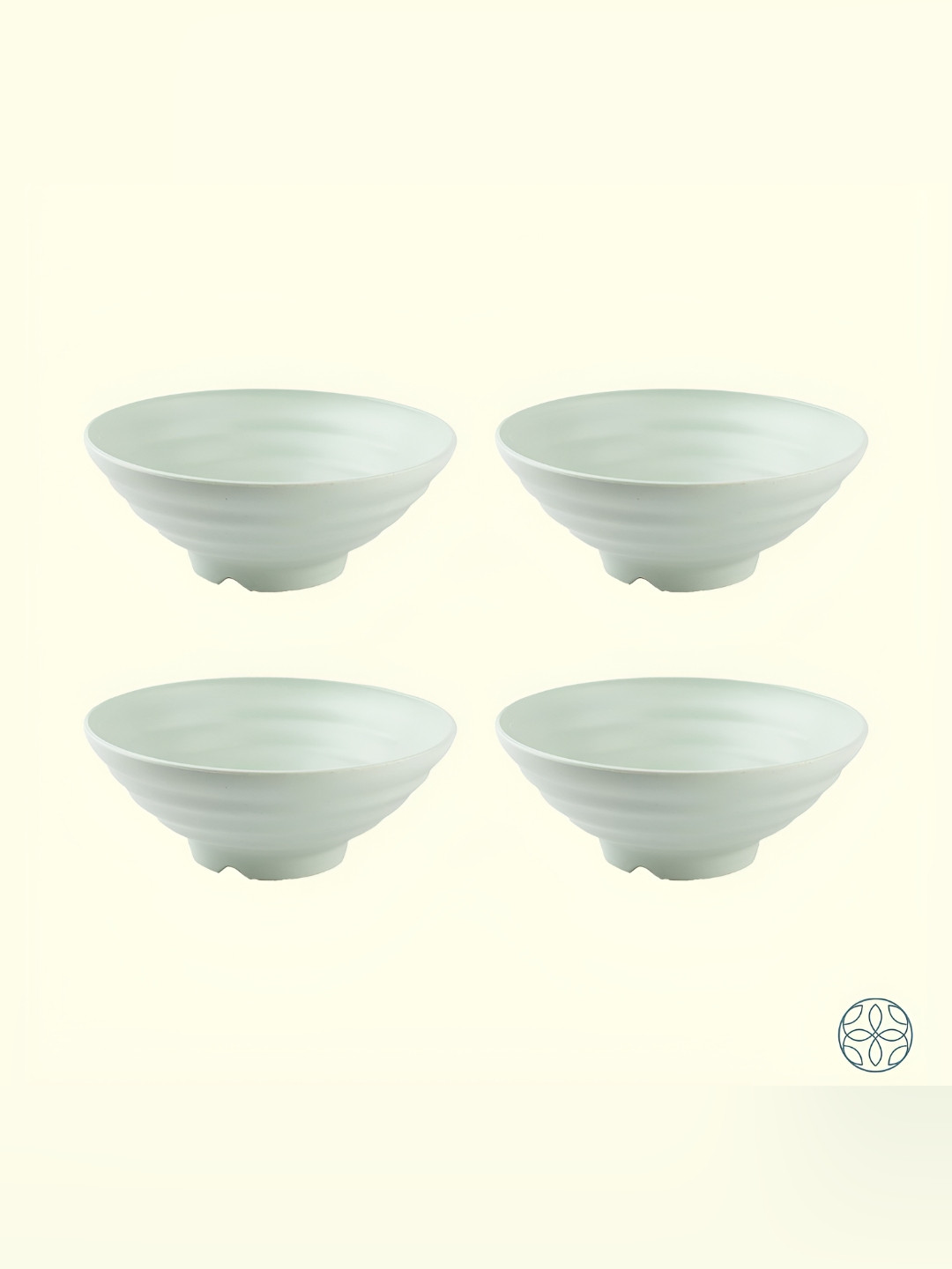 IRIDA NATURALS Green 4 Pieces Wheat Straw Ramen Bowls 750ml