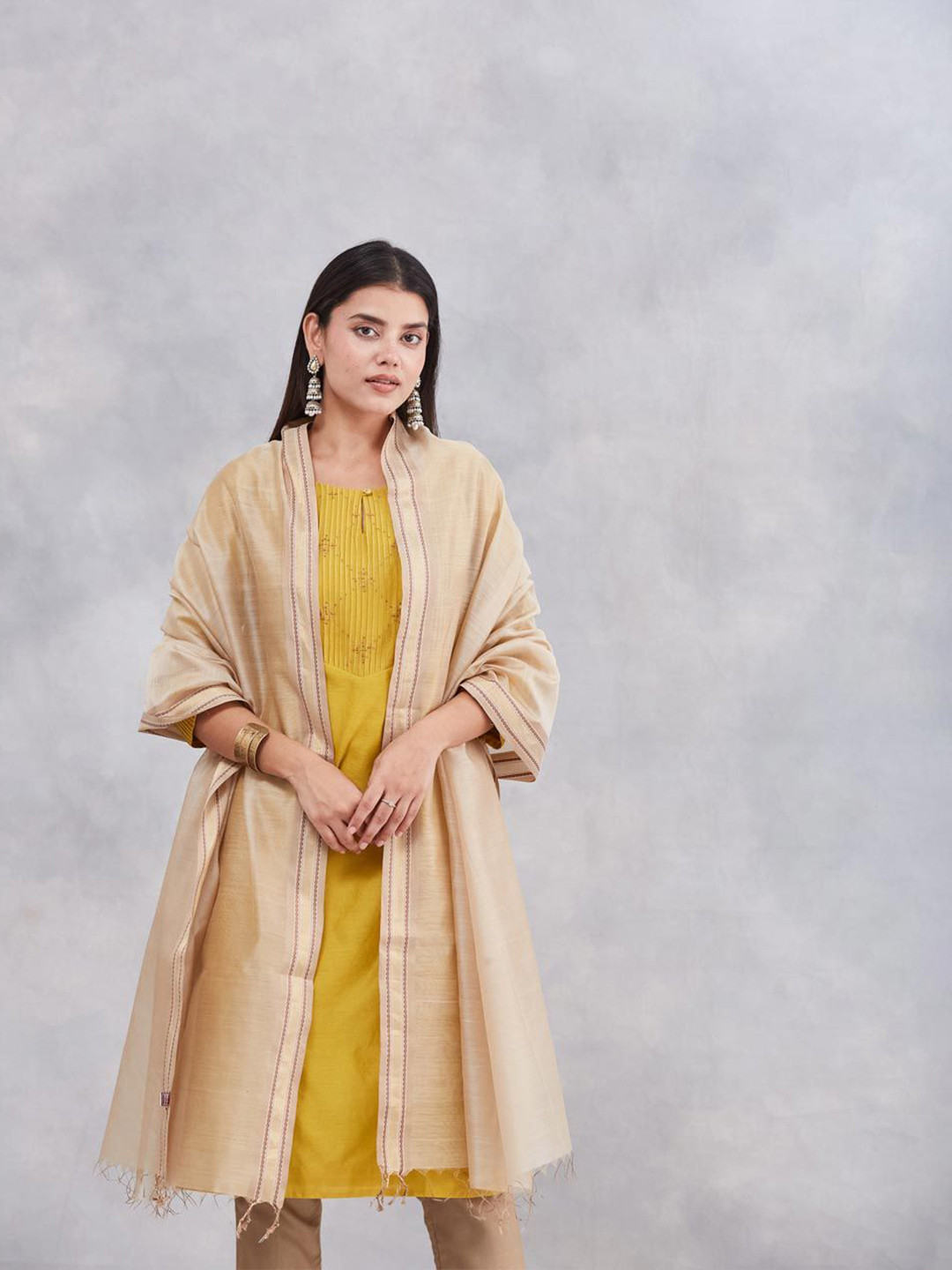 Fabindia Zari Work Cotton Silk Dupatta